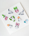 Cherry Ghost with Bow | Halloween styled clay cutter with hanging ghosts