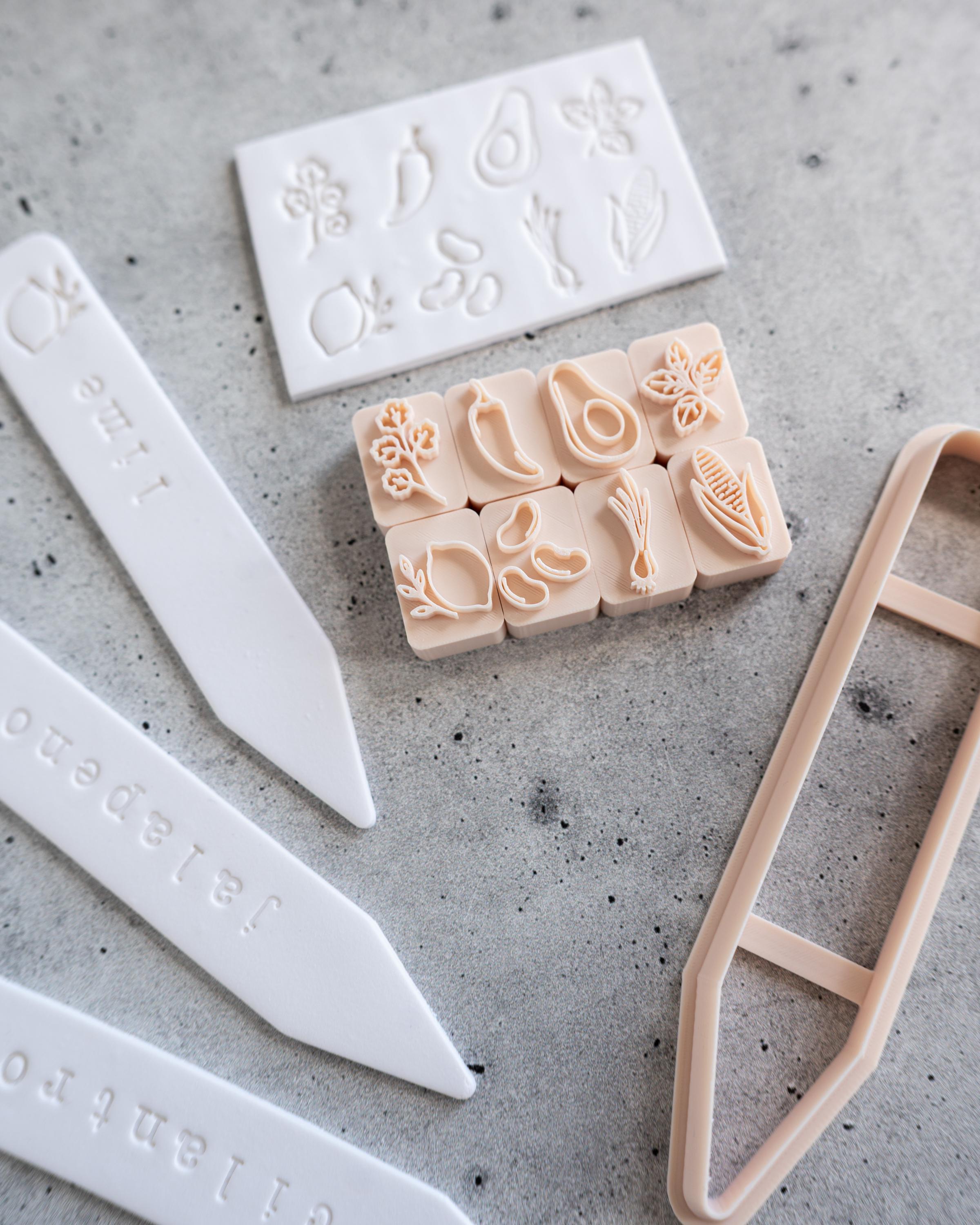 Spicy Stamps Collection - Companion to our Herb Markers - Set of 8