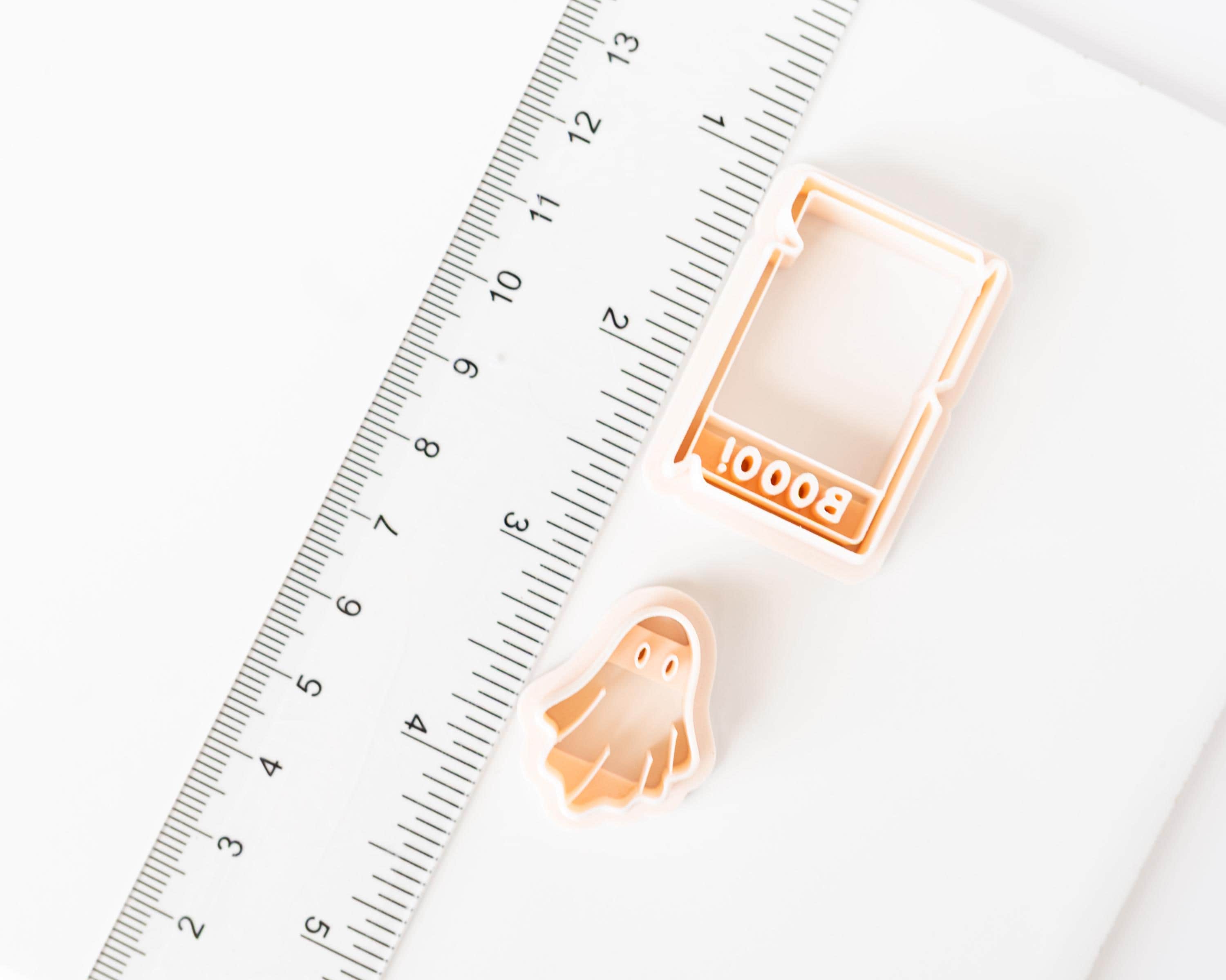 Boo Card with Ghost - 2 Piece Clay Cutter Set for Halloween