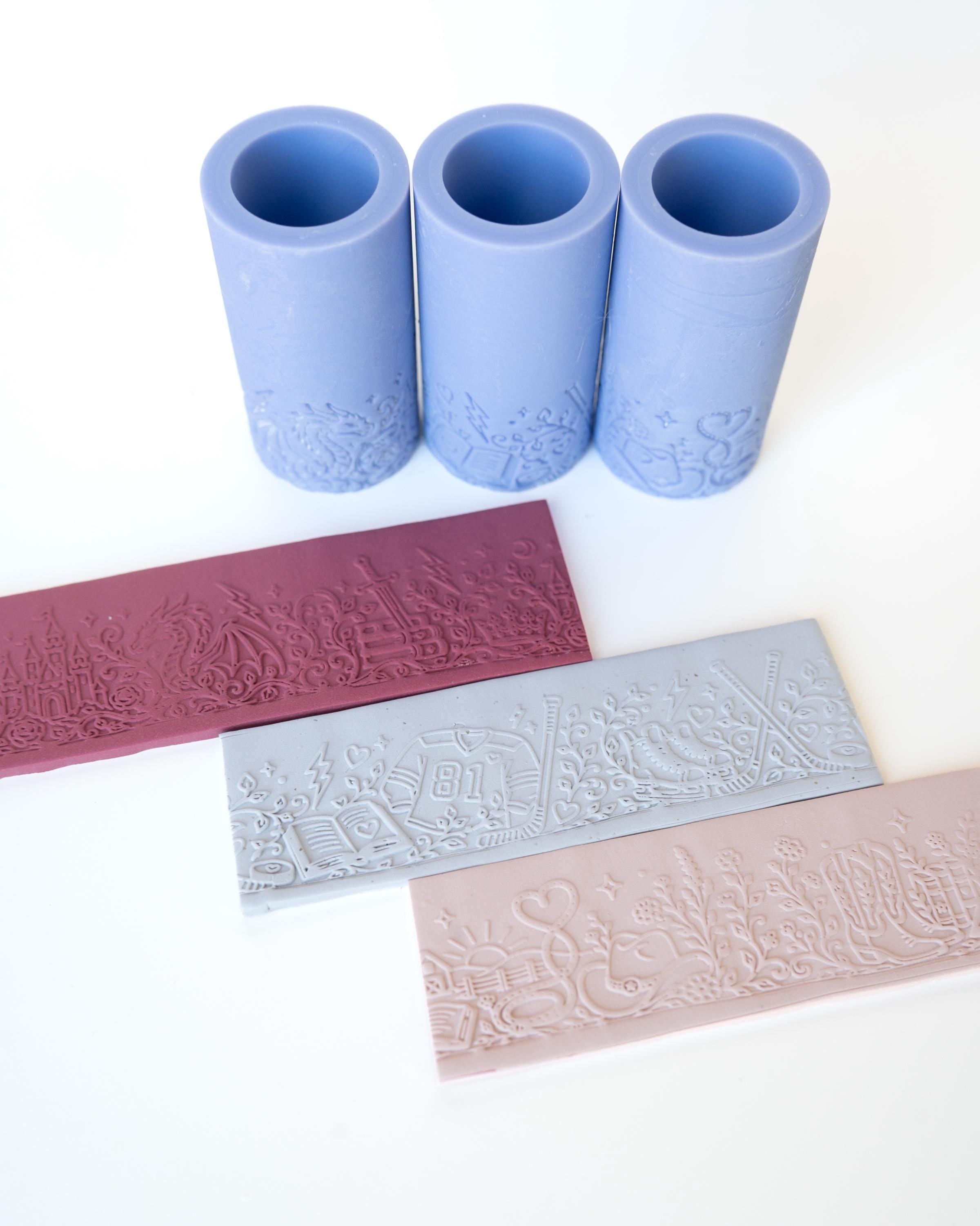 Book Themed Border Rollers - Country Romance, Romantasy and Hockey Romance - Resin Texture Roller
