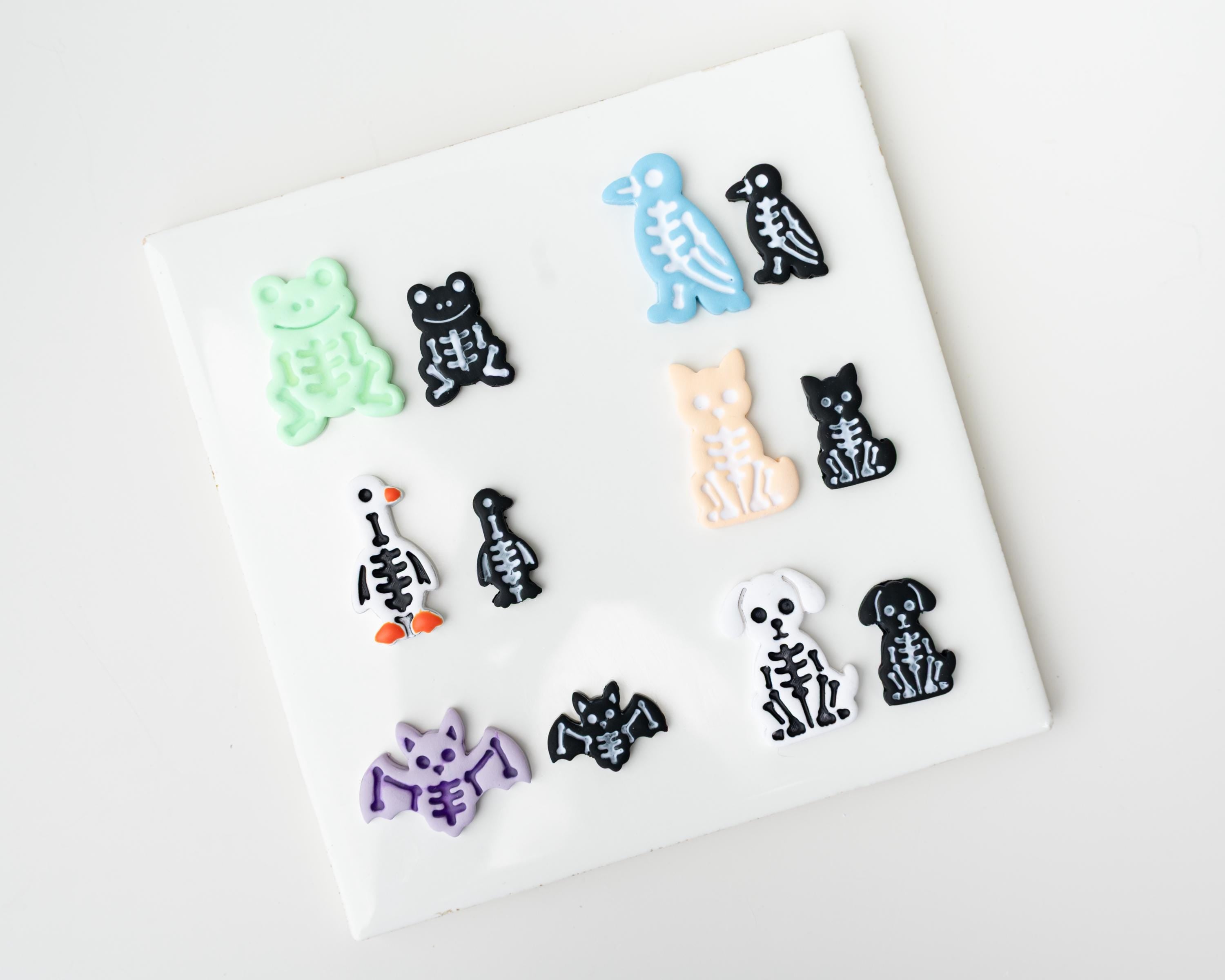 Spooky Season Skeletons | Porch Goose, Cat, Dog, Bat, Frog and Crow