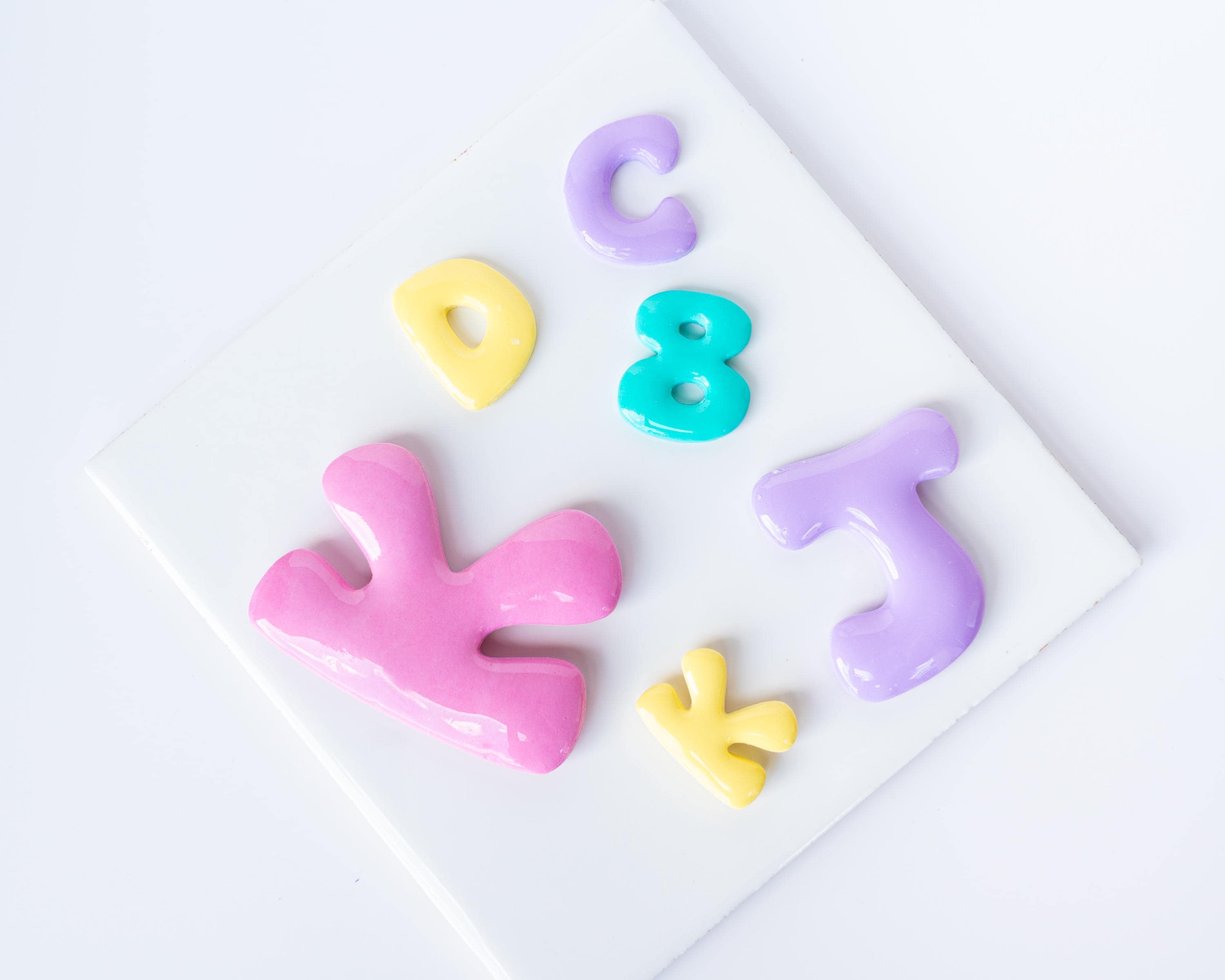 Bubble Letter Initials - Clay Cutters for Purse Charms, Magnets and Decor