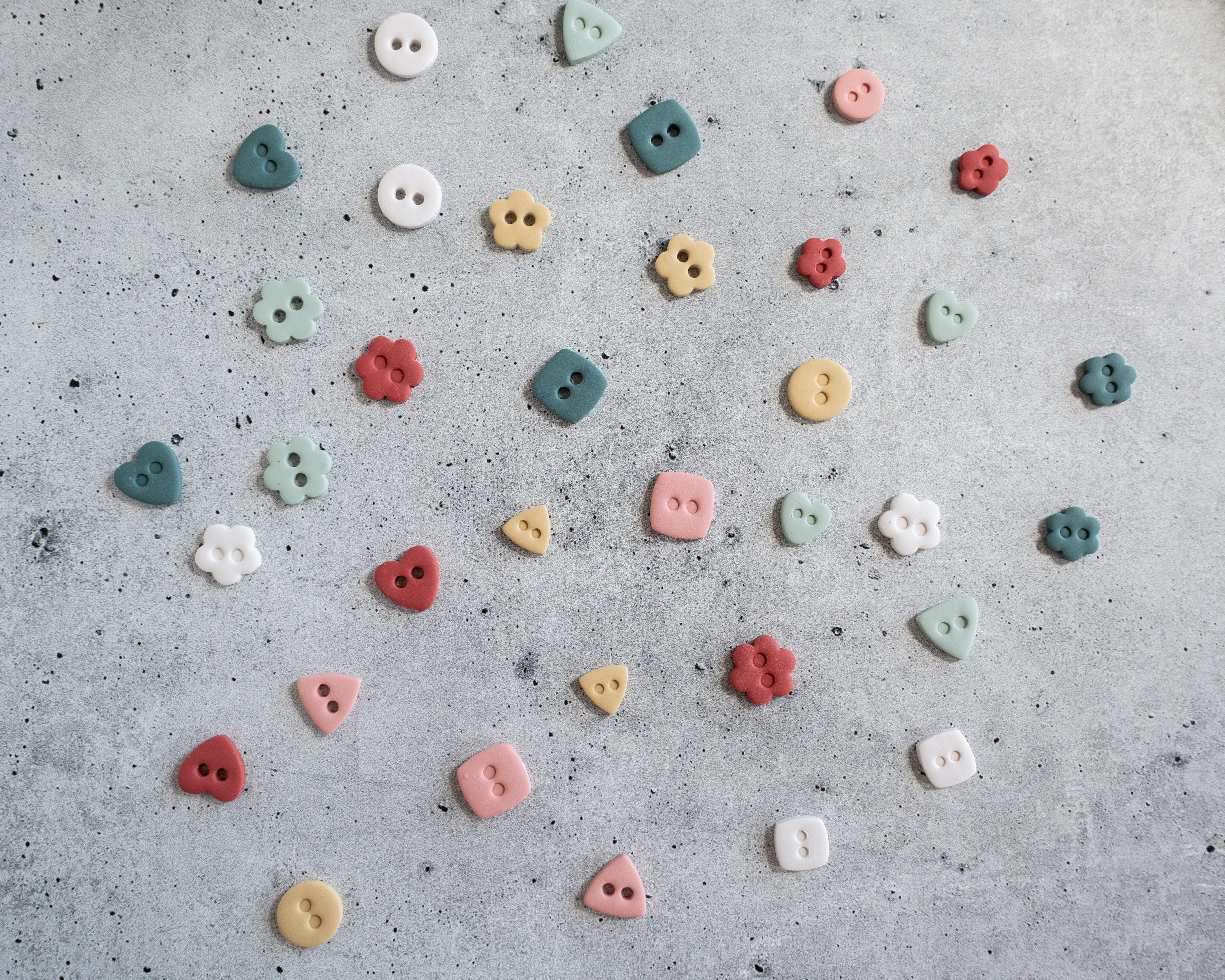 Button Shape Clay Cutters: Embossed and Cut