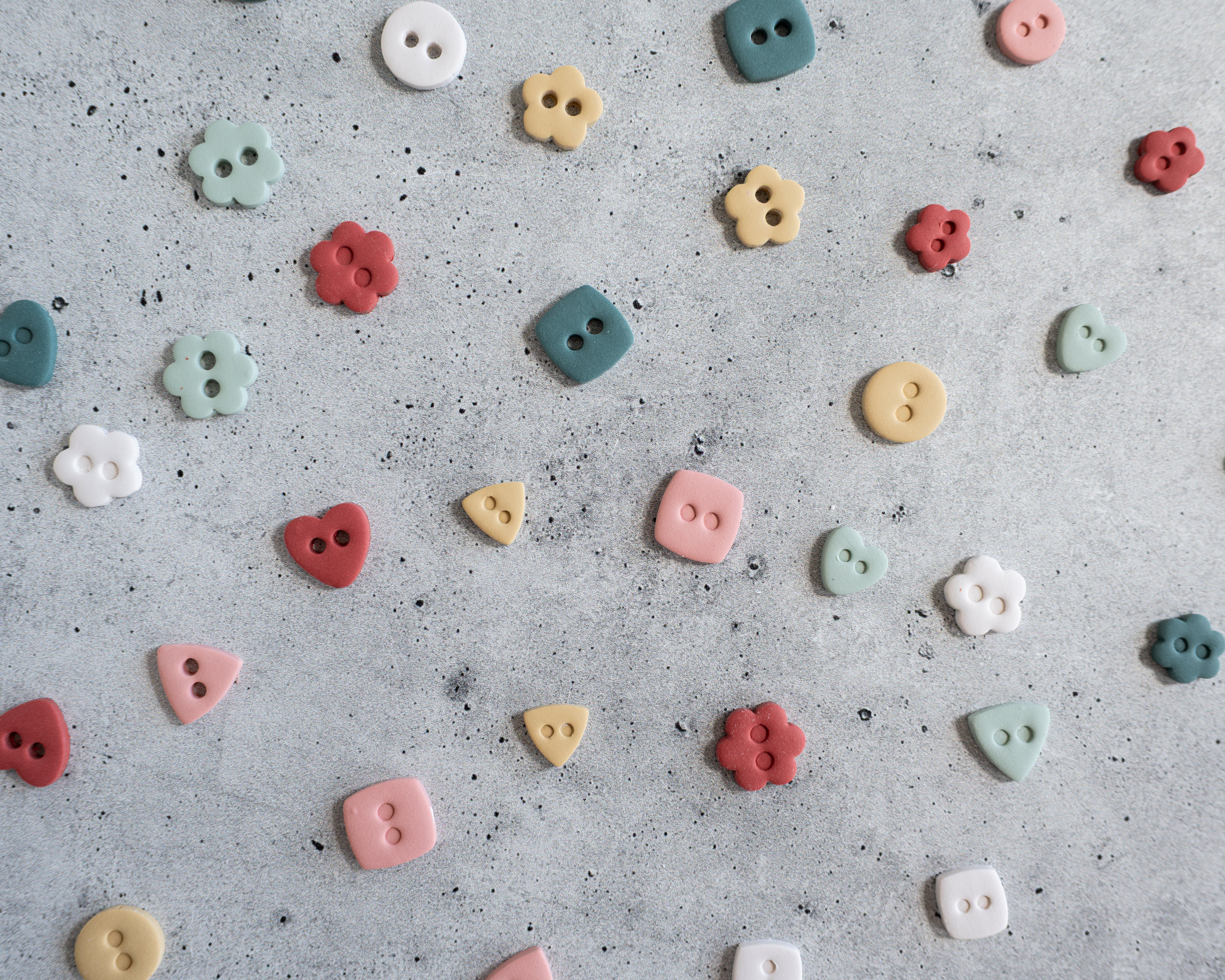 Button Shape Clay Cutters: Embossed and Cut