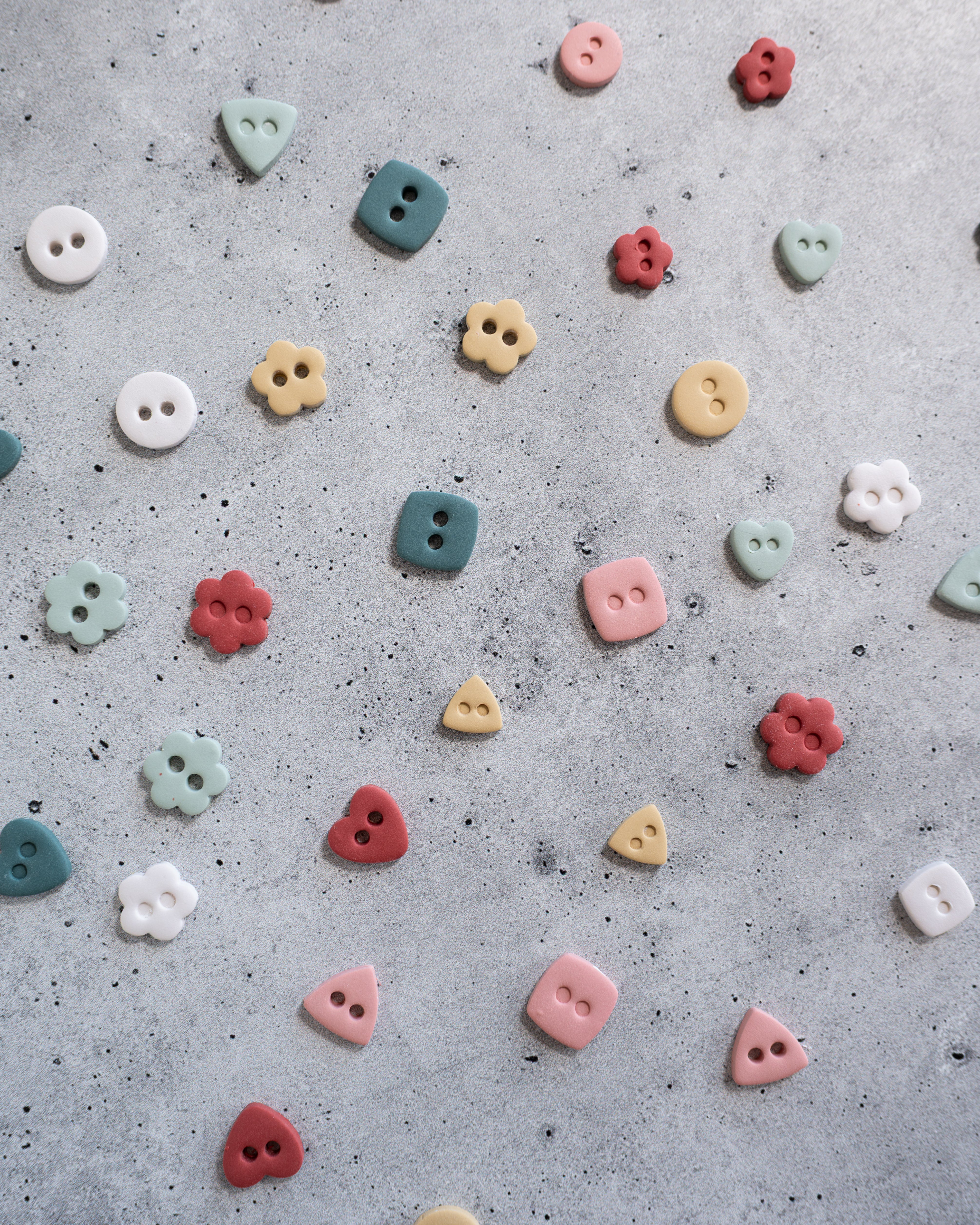 Button Shape Clay Cutters: Embossed and Cut