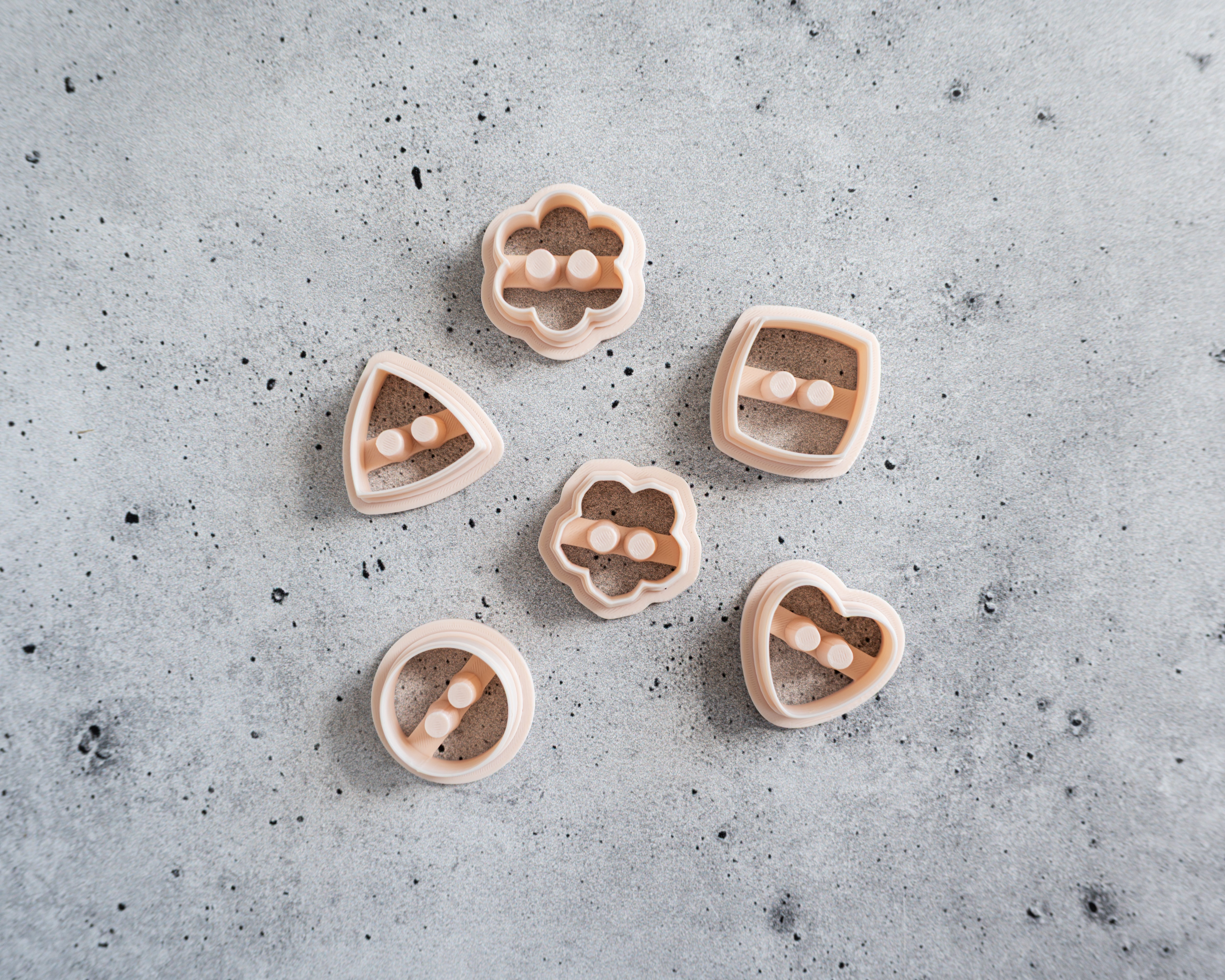 Button Shape Clay Cutters: Embossed and Cut