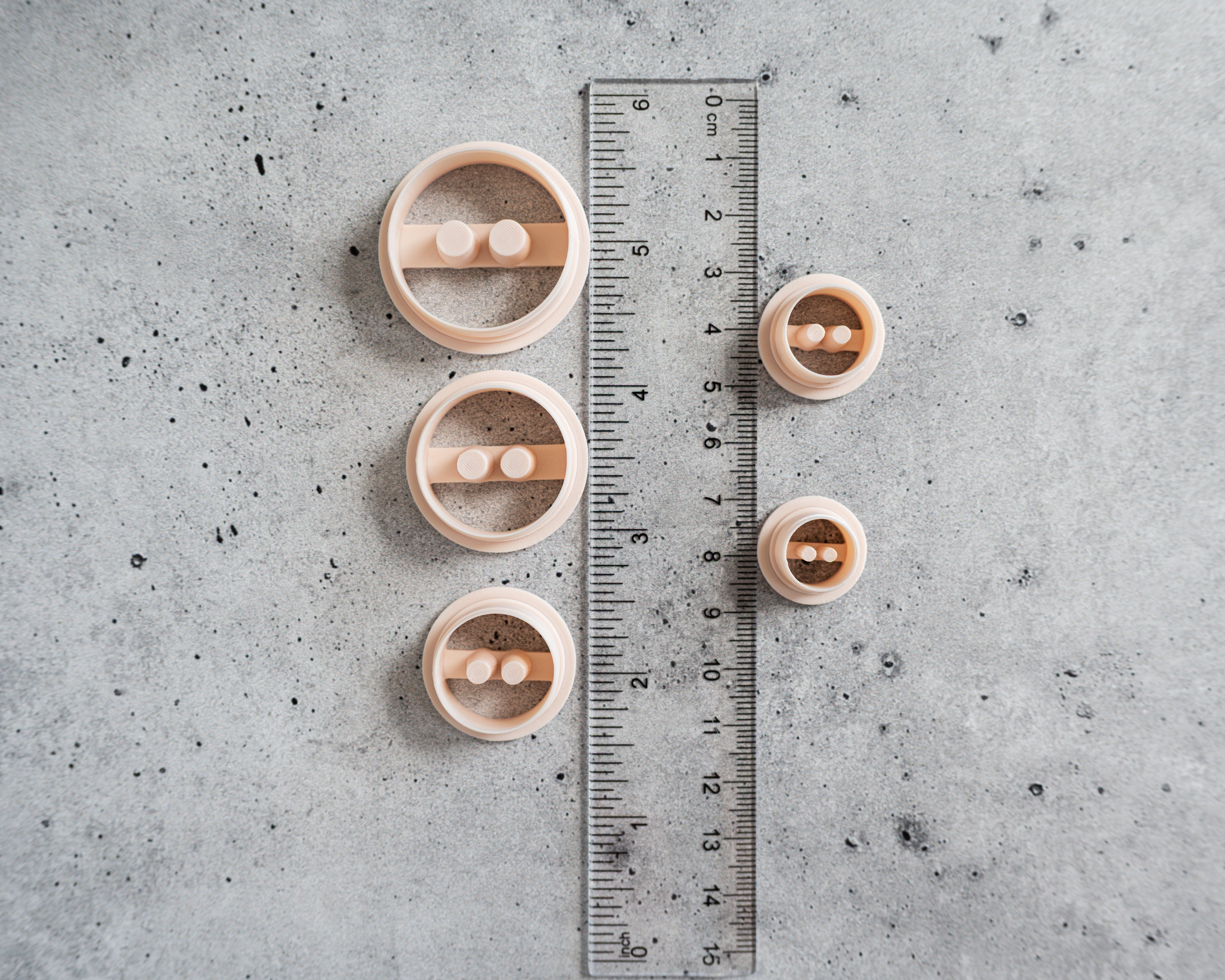 Button Shape Clay Cutters: Embossed and Cut