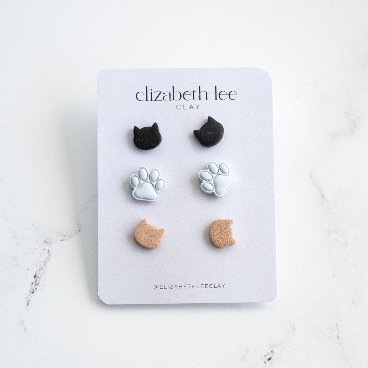 Cat & Paw Stud Set