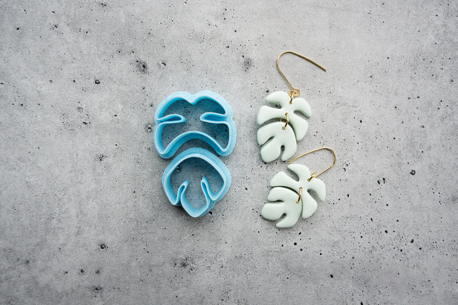 Monstera Leaf - 2 Piece Dangle