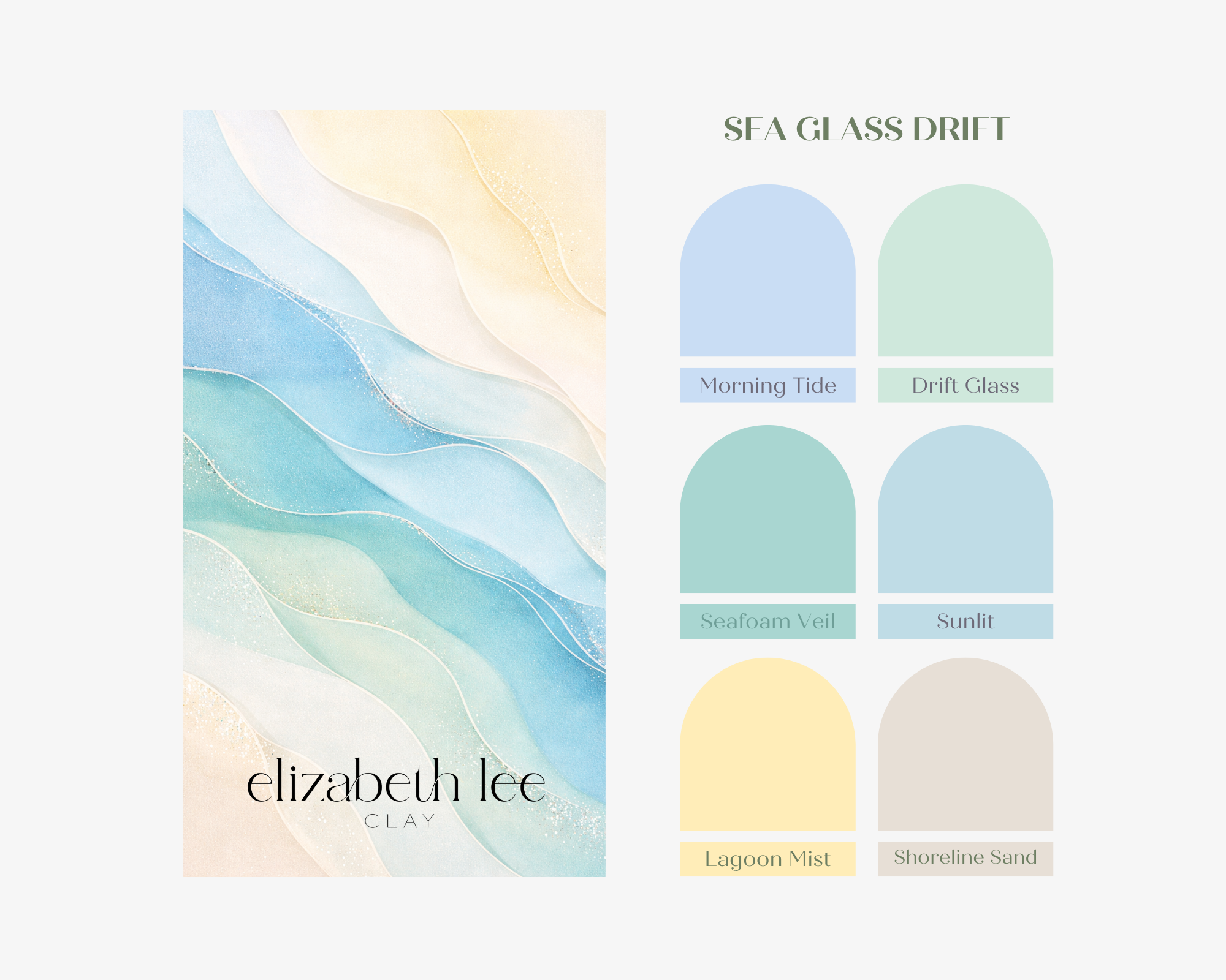 Sea Glass Drift - Clay Color Recipe Palette for Souffle