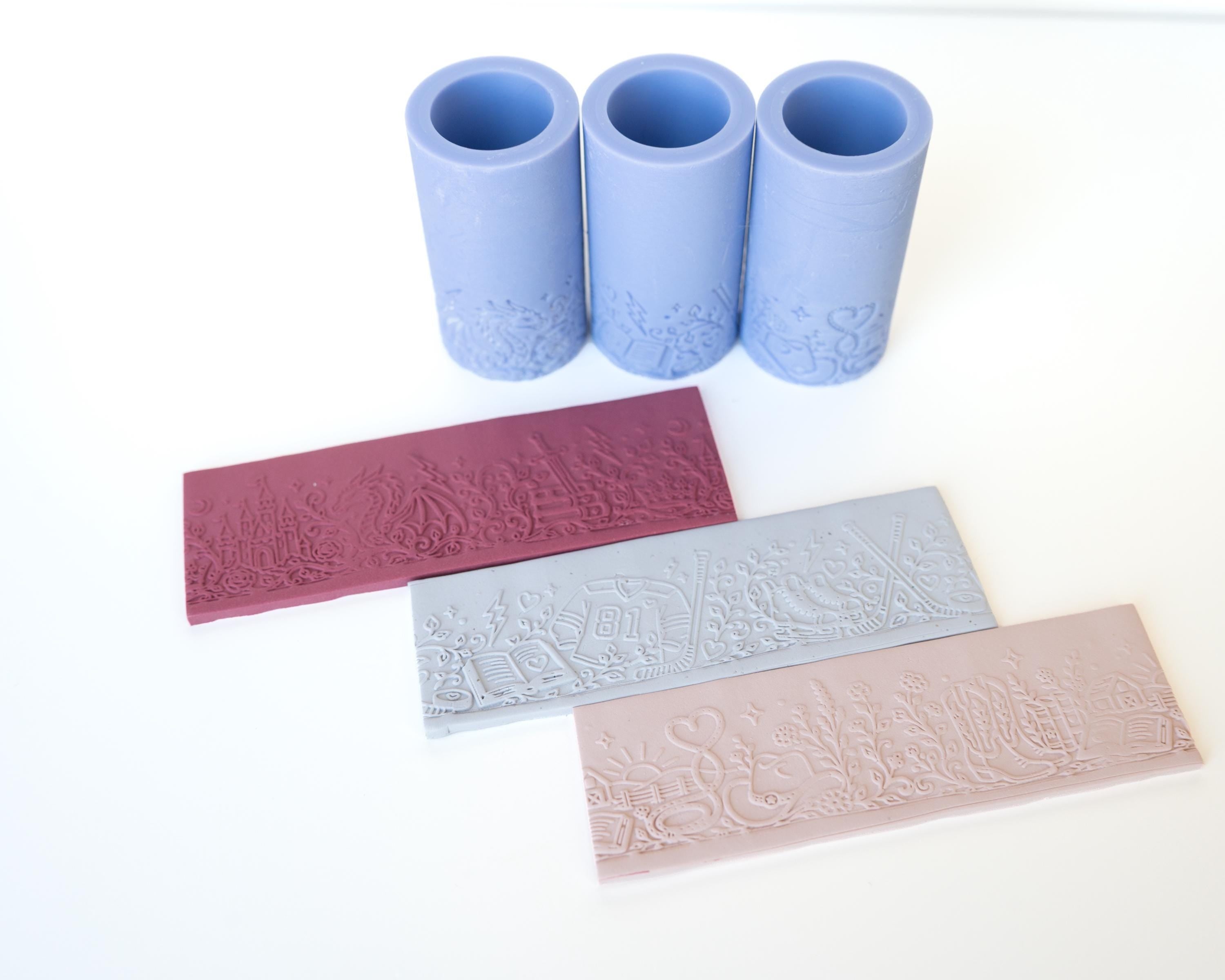 Book Themed Border Rollers - Country Romance, Romantasy and Hockey Romance - Resin Texture Roller