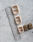 Brownie - 2 Piece Clay Cutter Set, Retro Dessert Cookie Shape, Polymer PLA, 25Mm 30Mm 35Mm