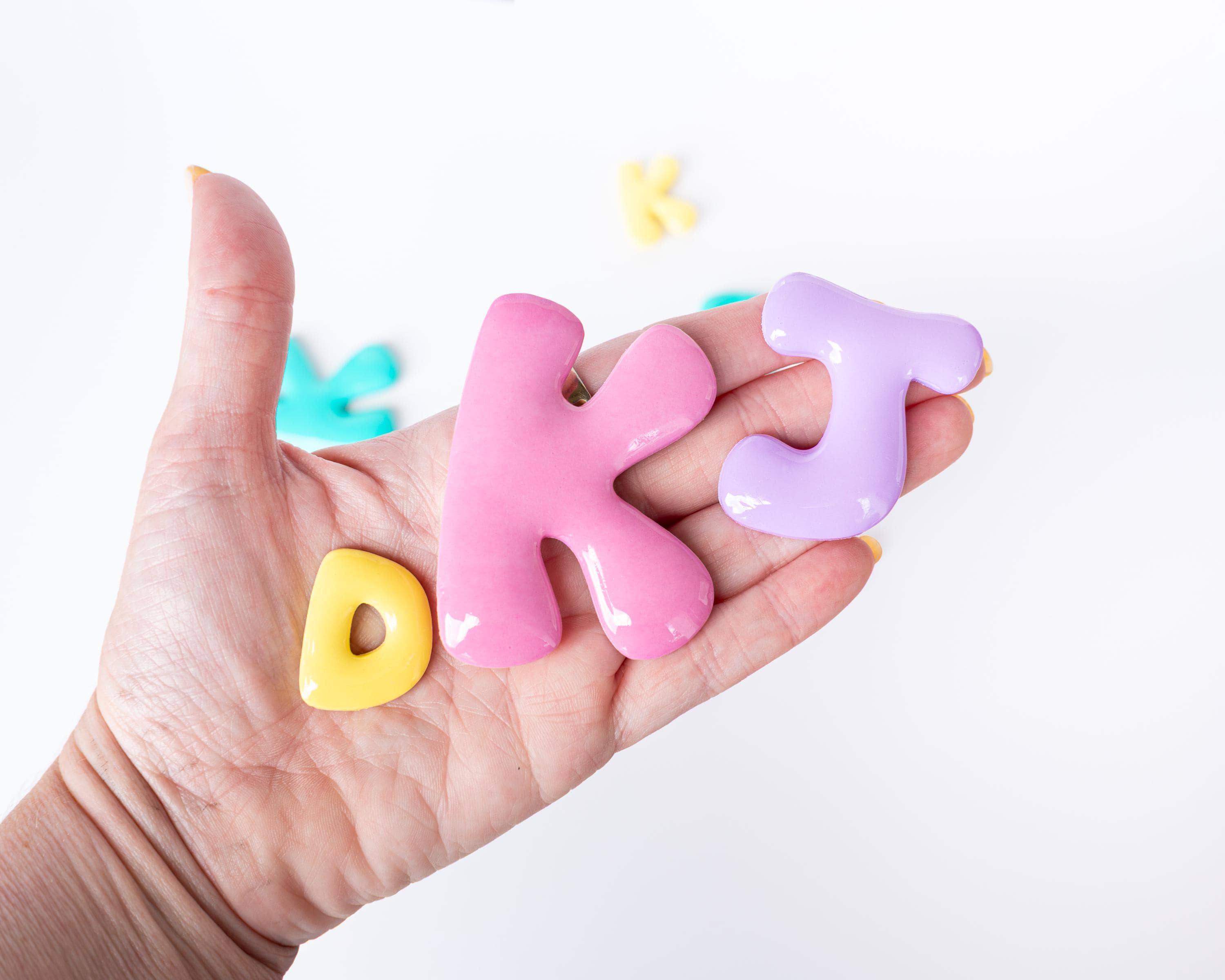 Bubble Letter Initials - Clay Cutters for Purse Charms, Magnets and Decor