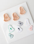 Ghost Holding Friends | Halloween Embossed Animal with Ghost Clay Cutter