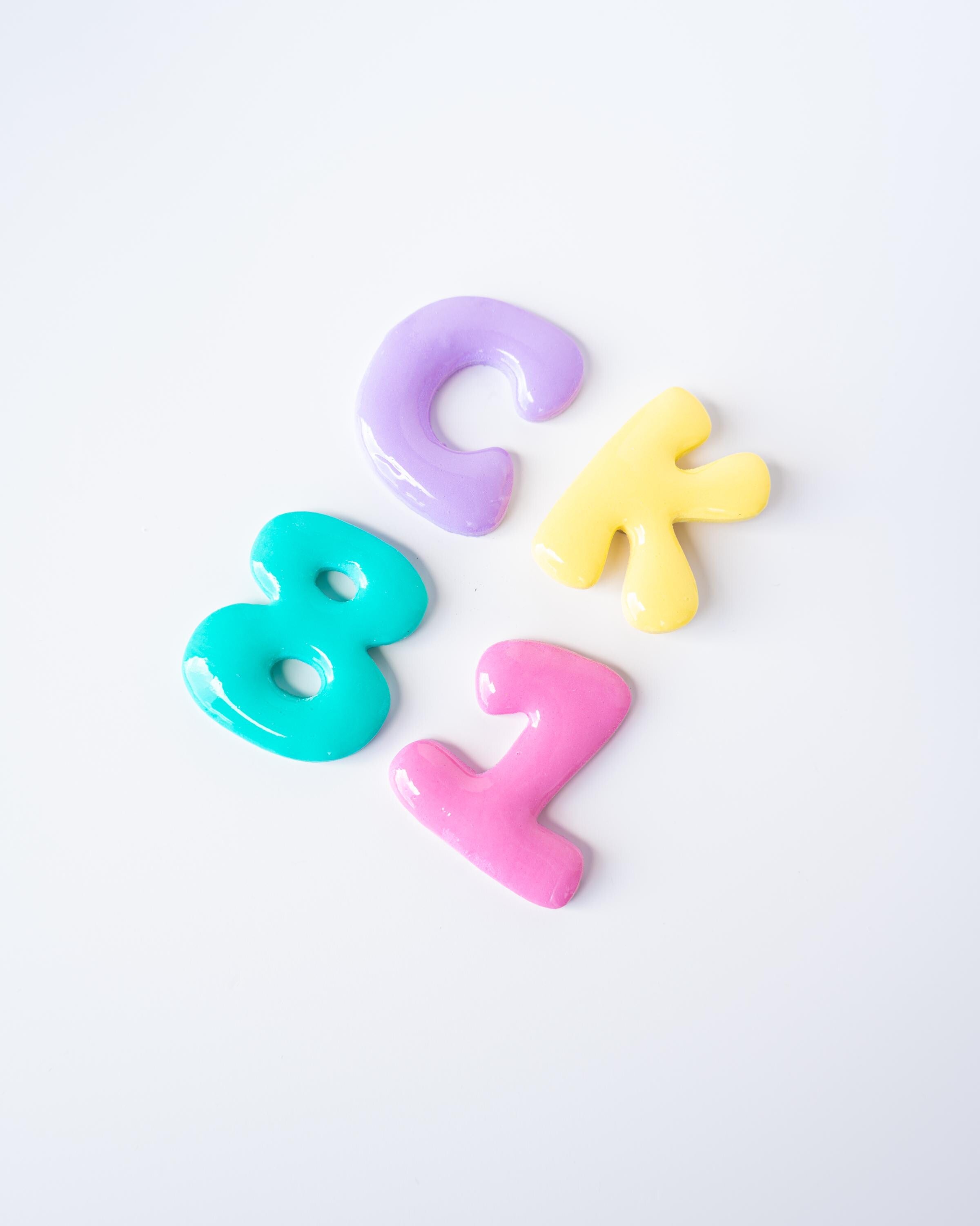 Bubble Letter Initials - Clay Cutters for Purse Charms, Magnets and Decor
