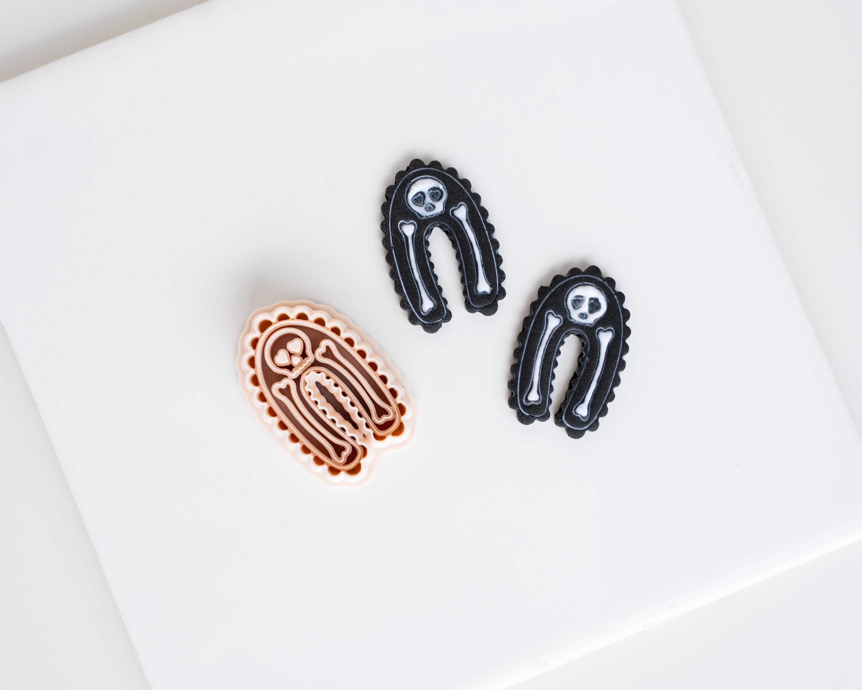 Skeleton Arch | Halloween Rainbow styled clay cutter with skull and bones