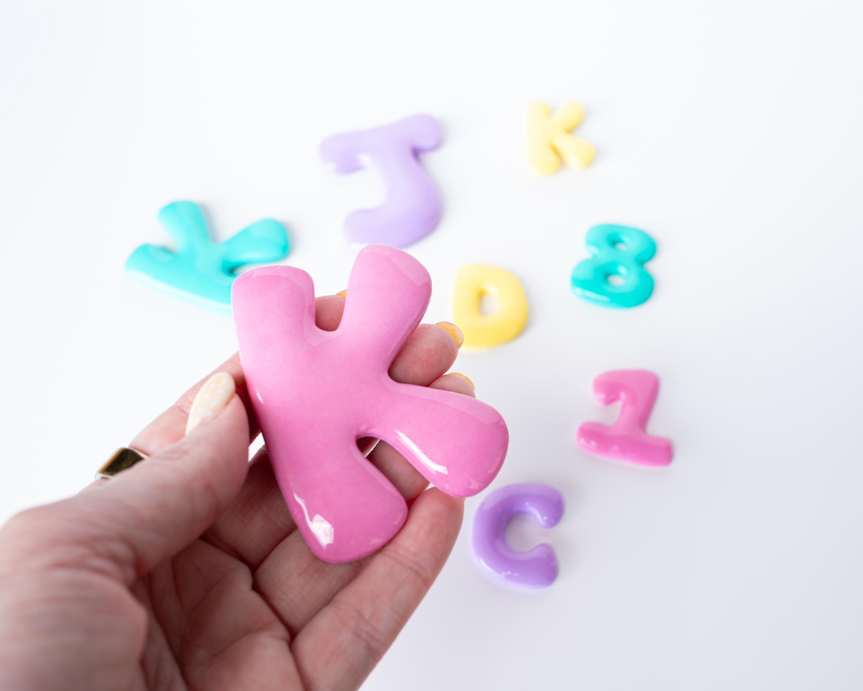 Bubble Letter Initials - Clay Cutters for Purse Charms, Magnets and Decor