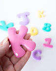 Bubble Letter Initials - Clay Cutters for Purse Charms, Magnets and Decor
