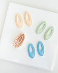 Bubble Oval | Simple beaded clay cutter