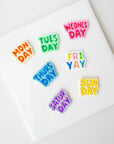 Days of the Week Clay Cutters | Teacher and School Earrings | Fri-Yay
