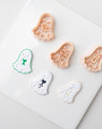 Ghost Holding Friends | Halloween Embossed Animal with Ghost Clay Cutter