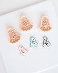 Ghost Holding Friends | Halloween Embossed Animal with Ghost Clay Cutter
