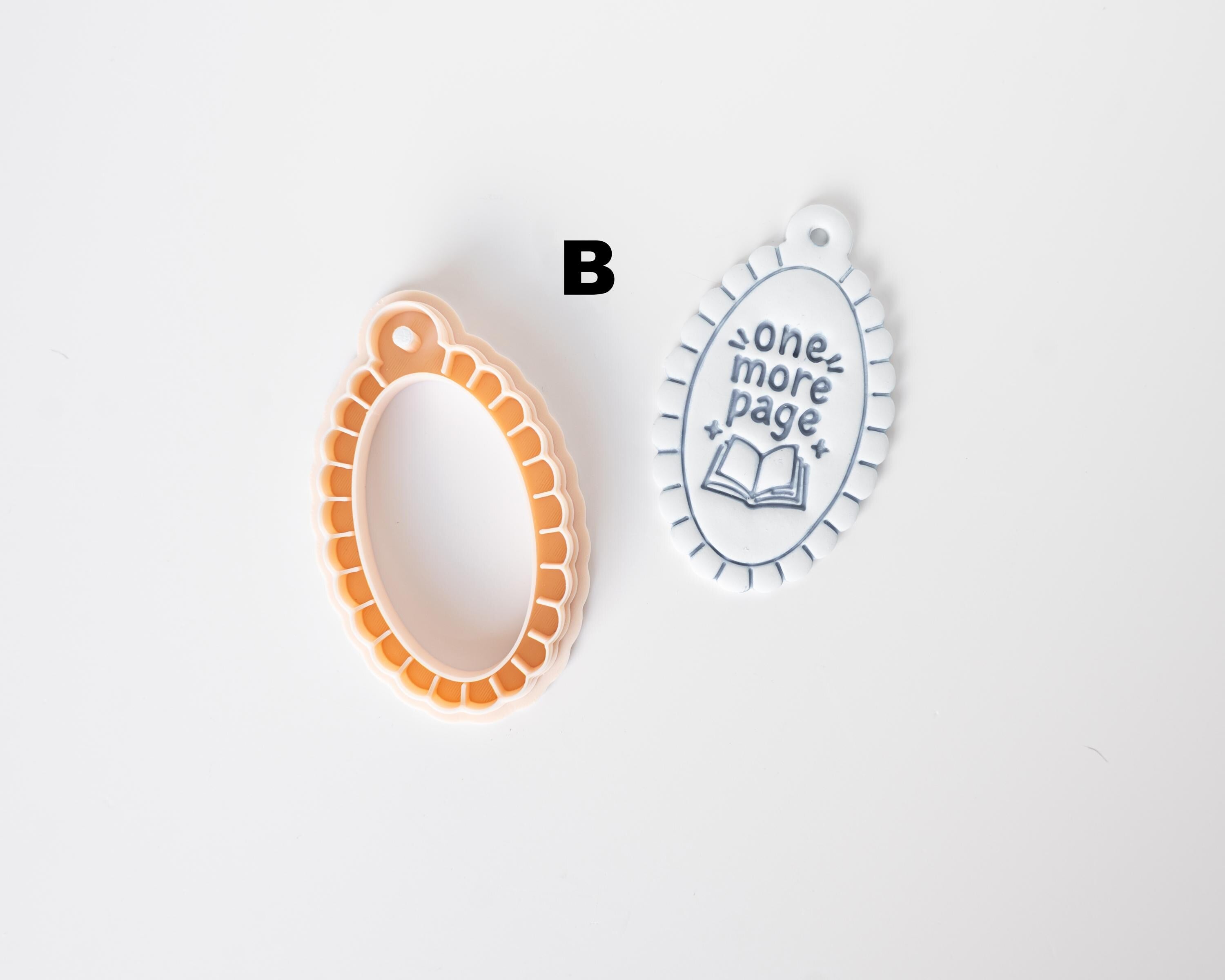 Book Charm Frames - Framing Clay Cutters for Bookish Fans