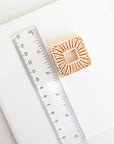 Wicker Square | Rattan embossed cut-out clay cutter
