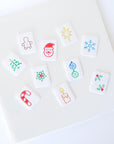 Christmas Mahjong Tile Clay Cutters, SET FIVE / Holiday - Embossed (Set of 10 Designs)