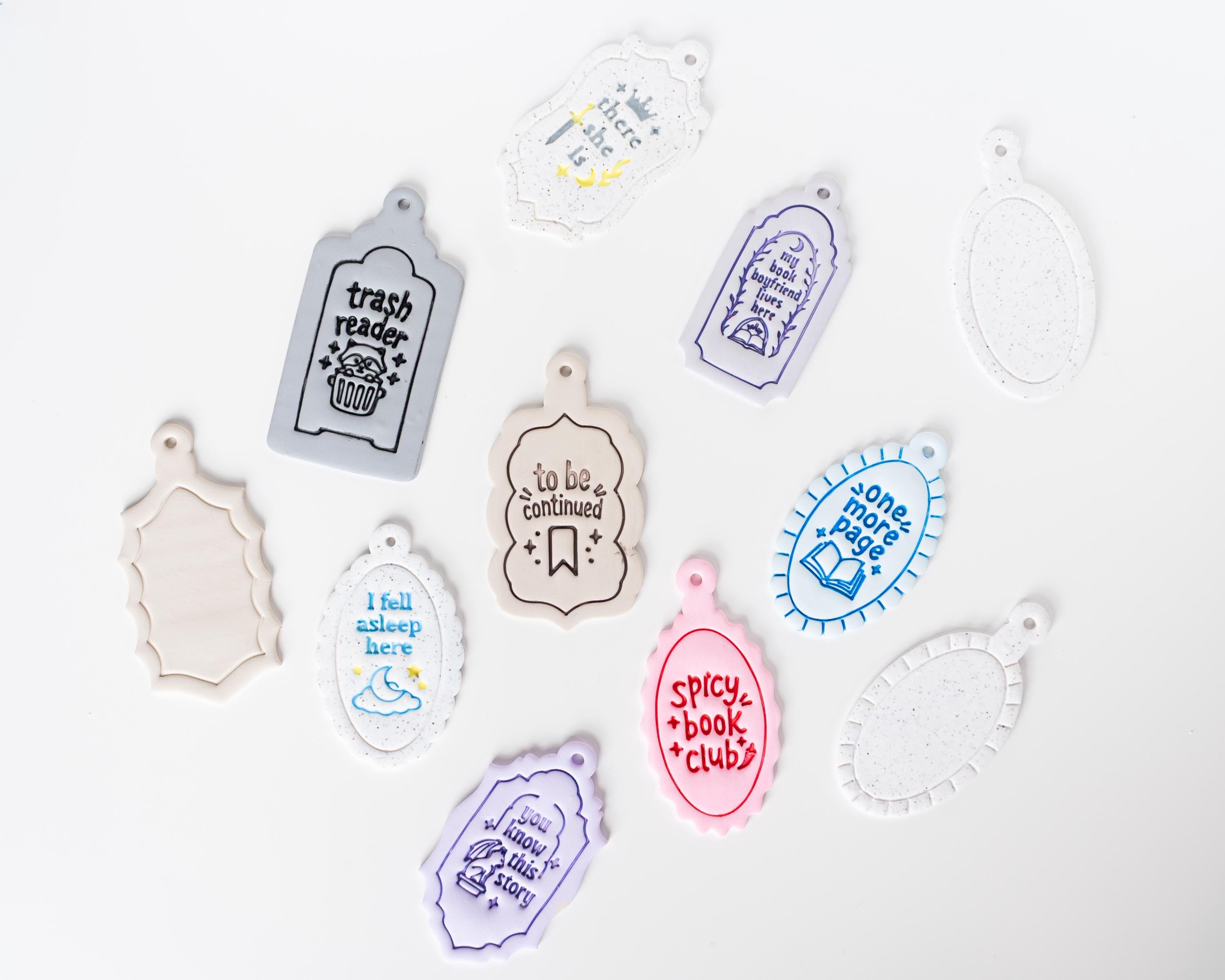 Book Charm Stamps - Bookmark Stamp for Bookish Fans