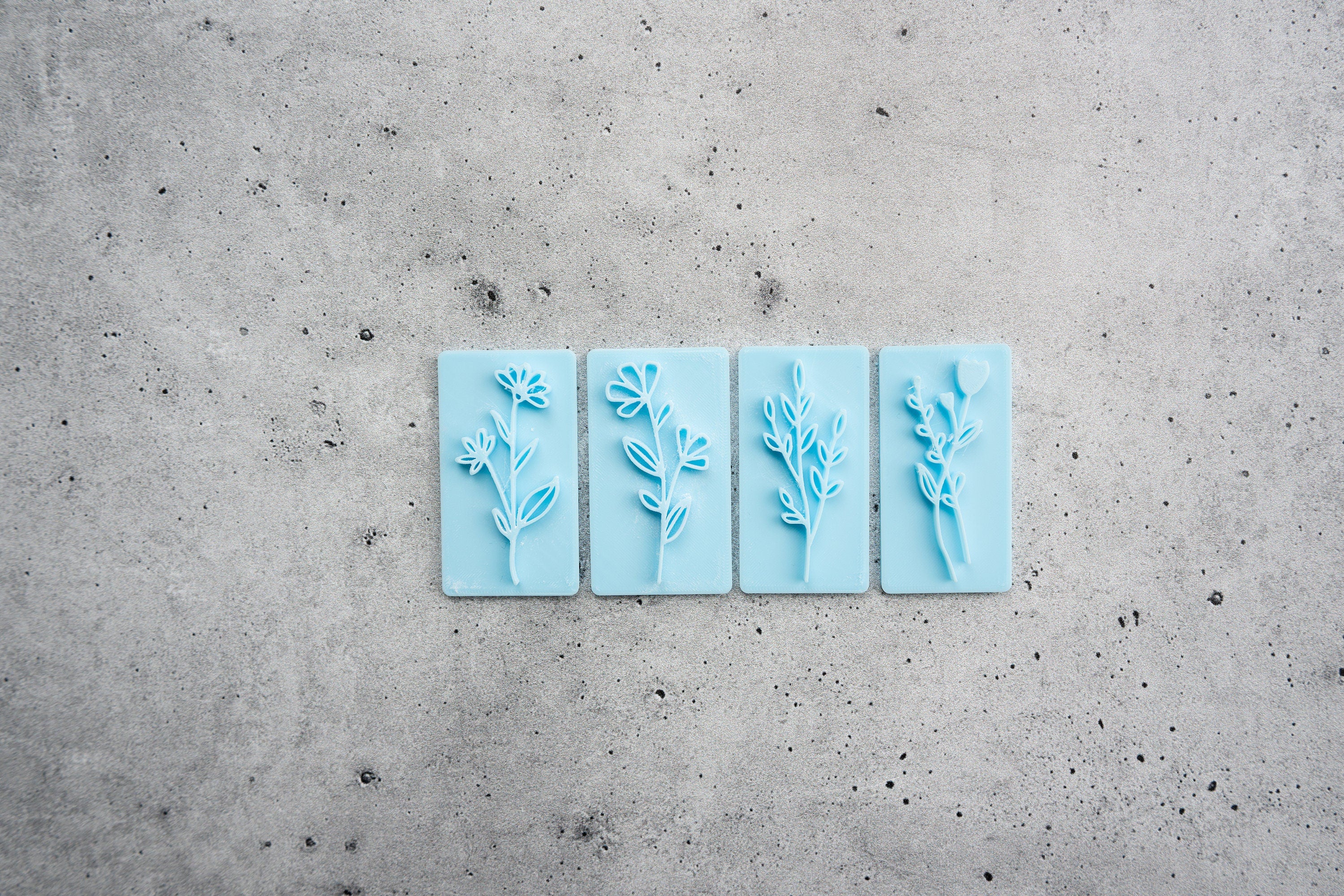 Floral Stamps 1 - Set of 4 Stamps