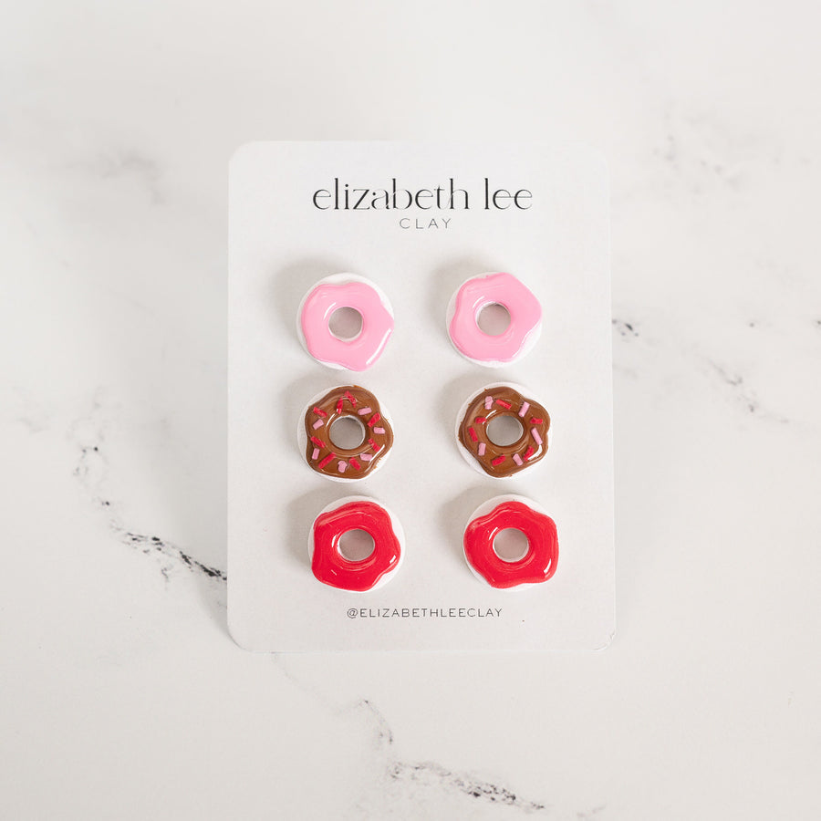 Donut Stud Set - 2 Piece Set