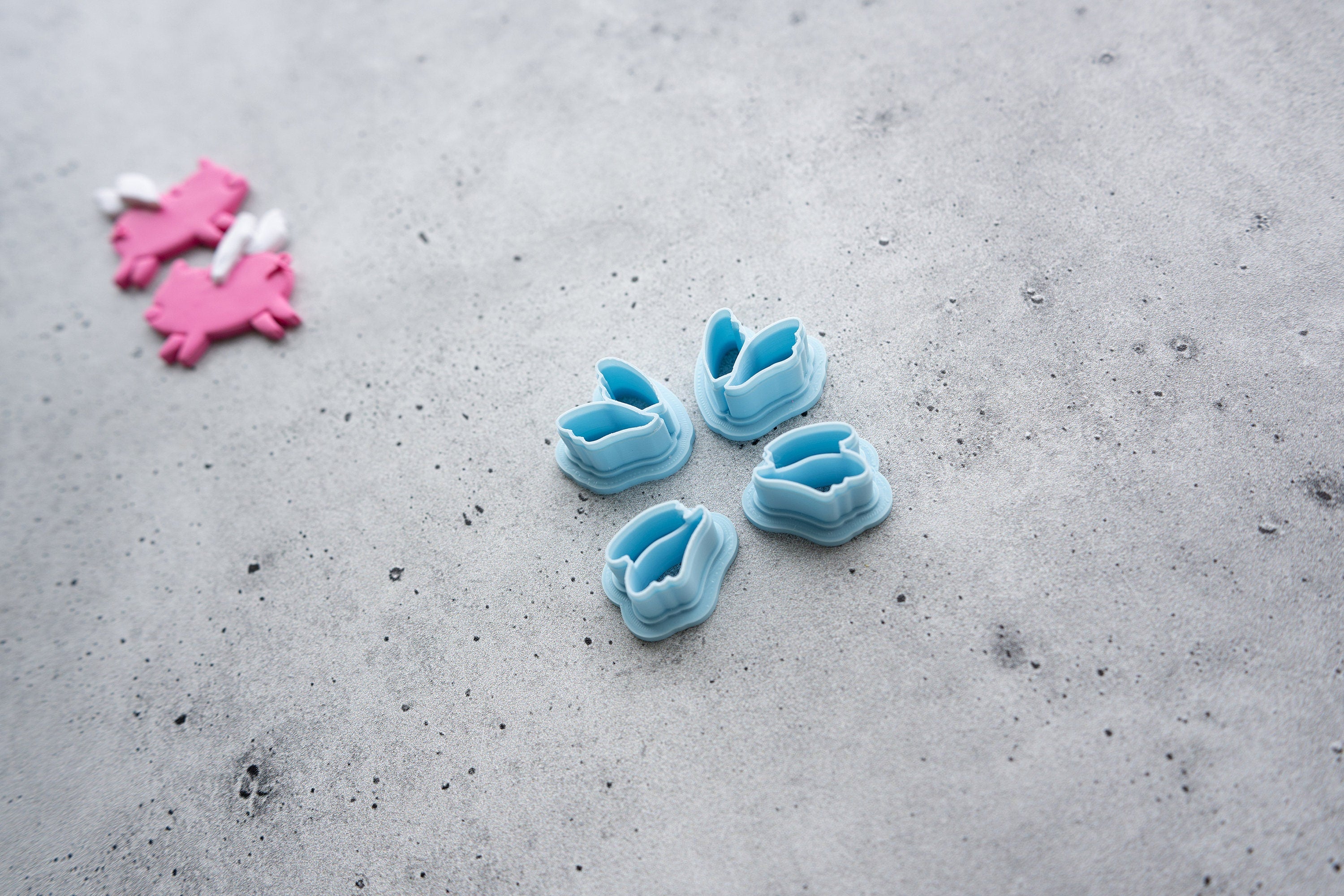 Flying Pig with Wings - Mirrored 4-piece set