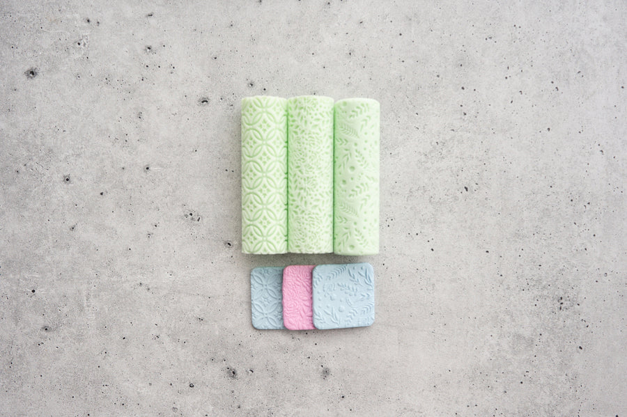 Floral // Set of 3 Rollers - Resin Texture Rollers