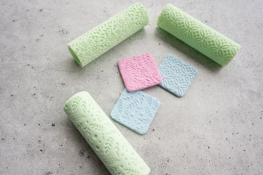 Floral // Set of 3 Rollers - Resin Texture Rollers