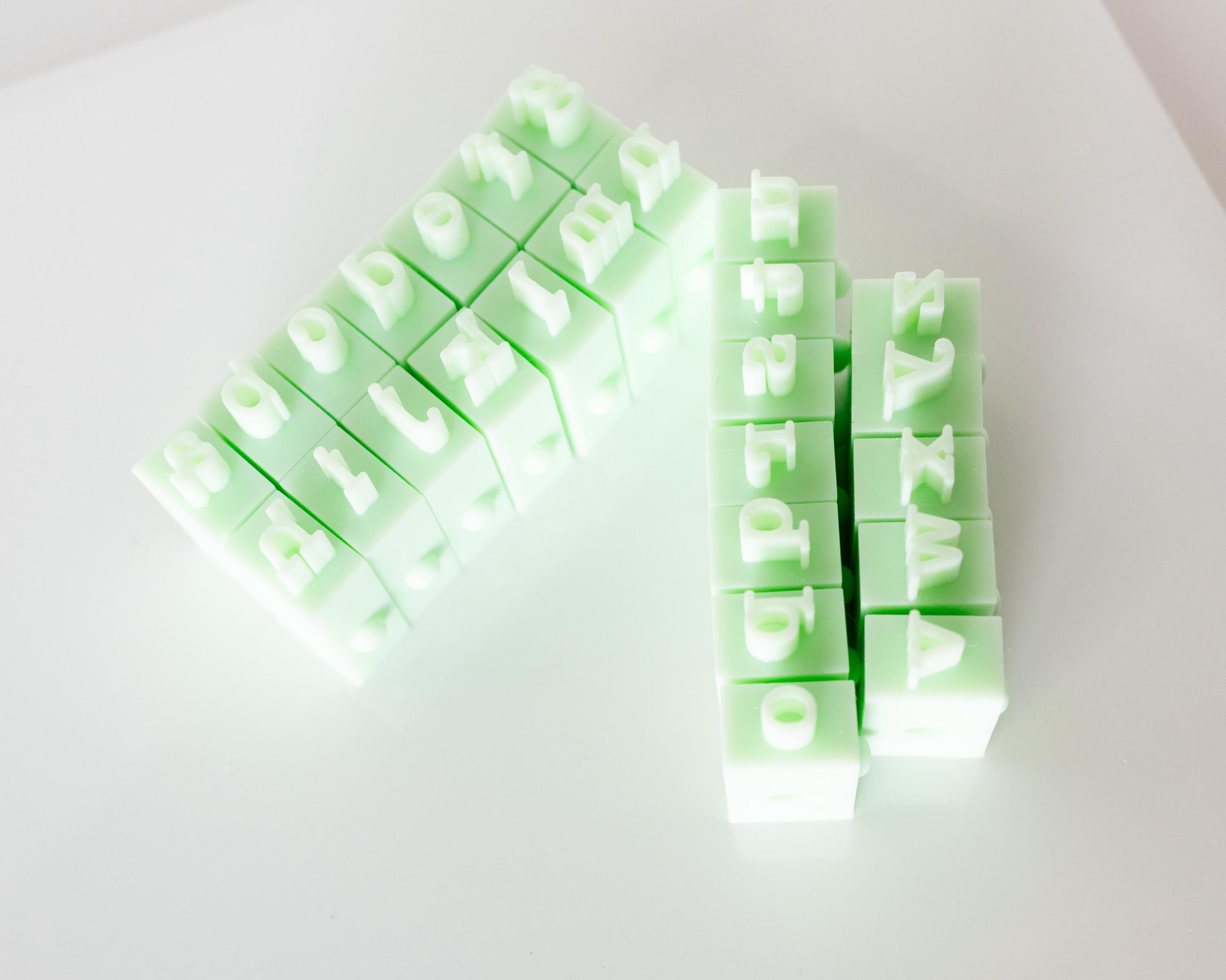 Typewriter Alphabet - Mini Interlocking Stamp Set - Resin