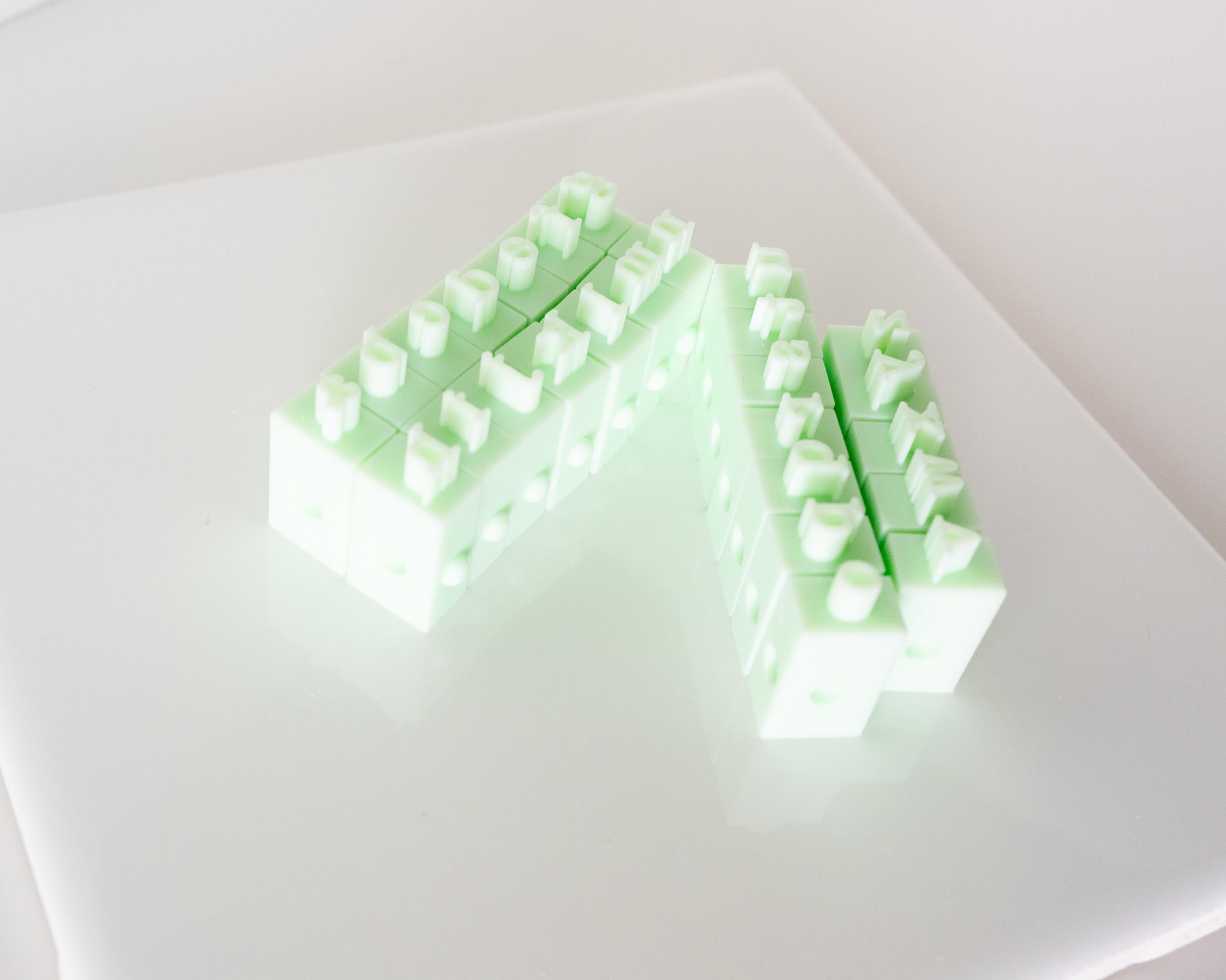 Typewriter Alphabet - Mini Interlocking Stamp Set - Resin