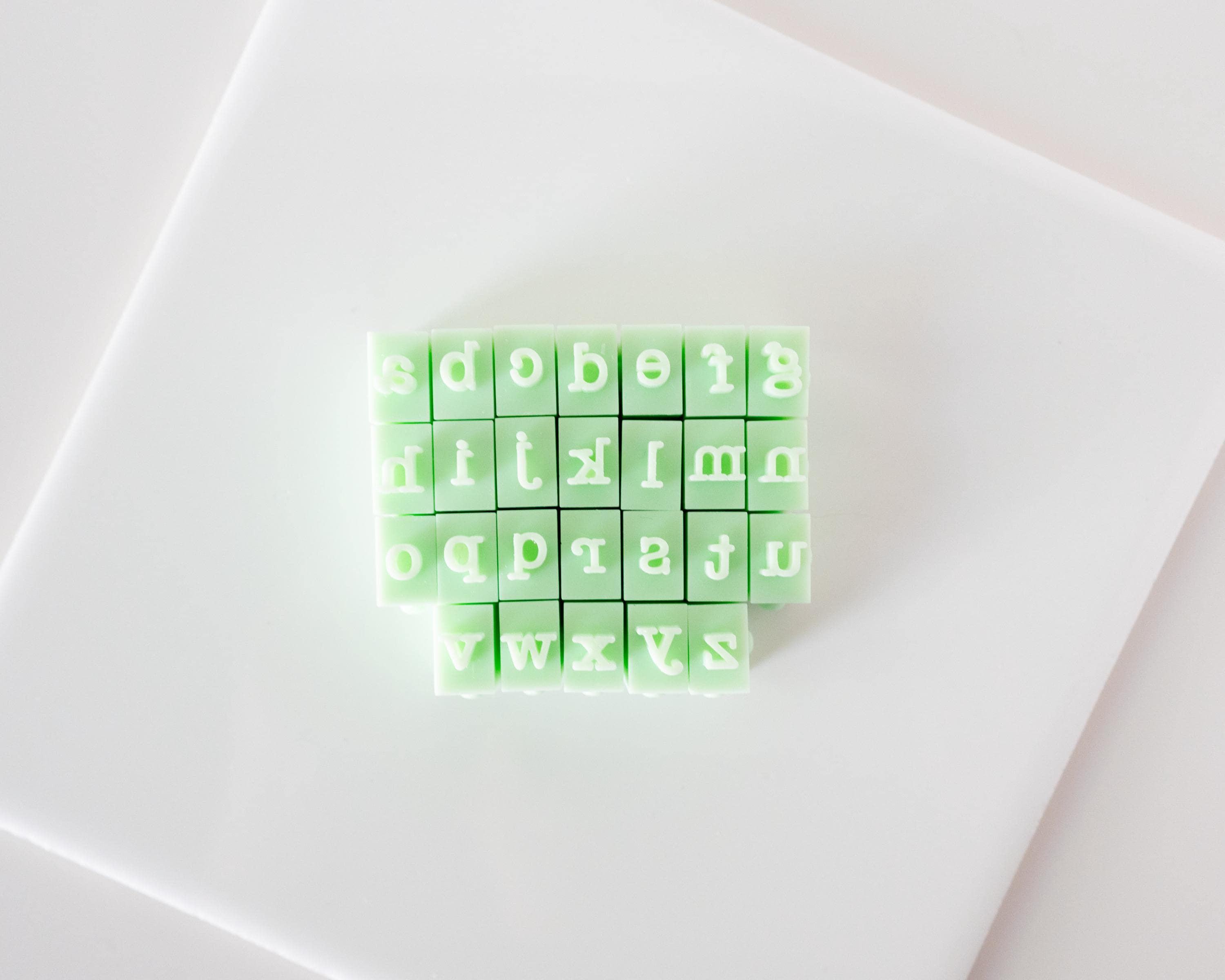 Typewriter Alphabet - Mini Interlocking Stamp Set - Resin