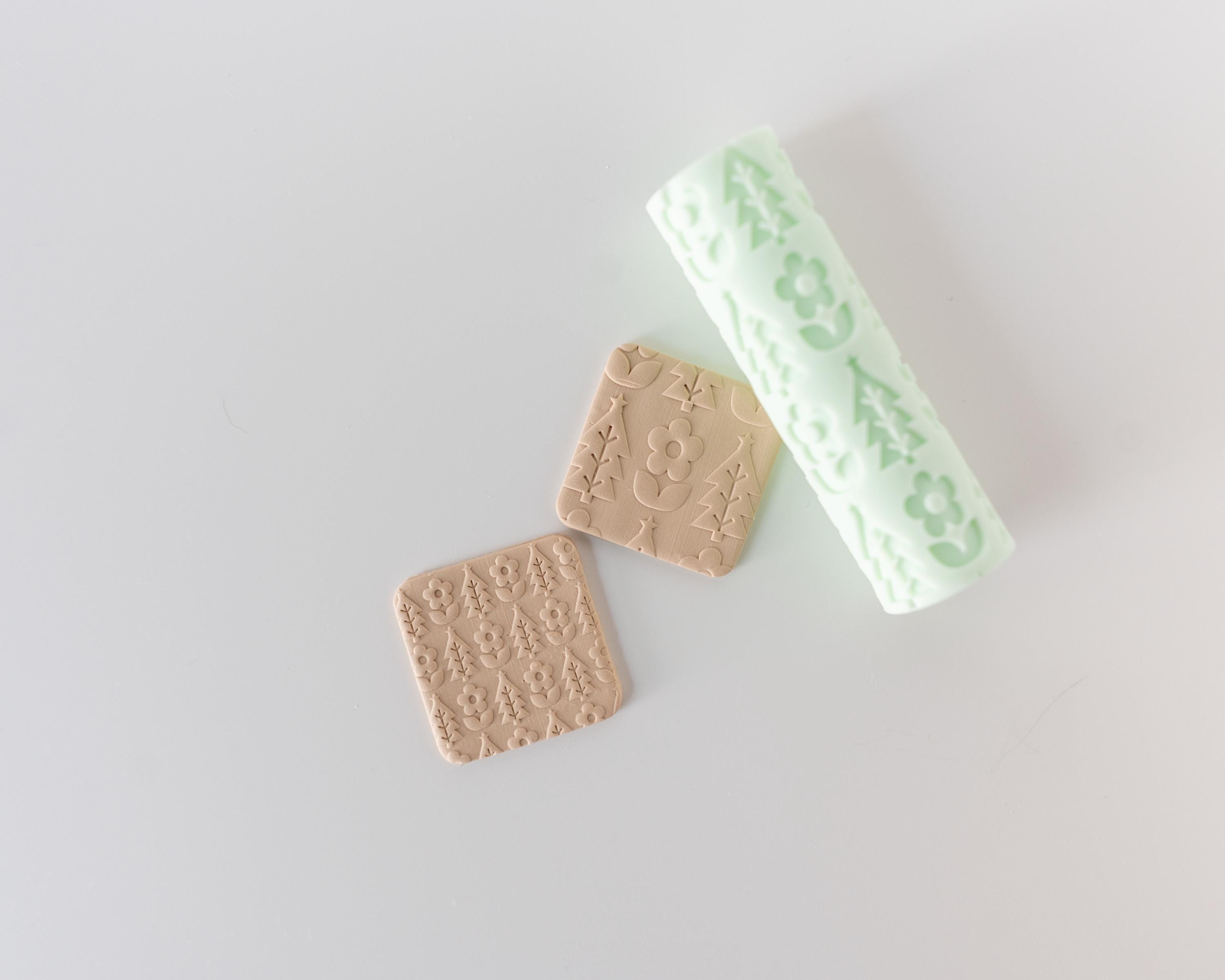 Folk Christmas - Holiday Resin Texture Roller - 2 sizes