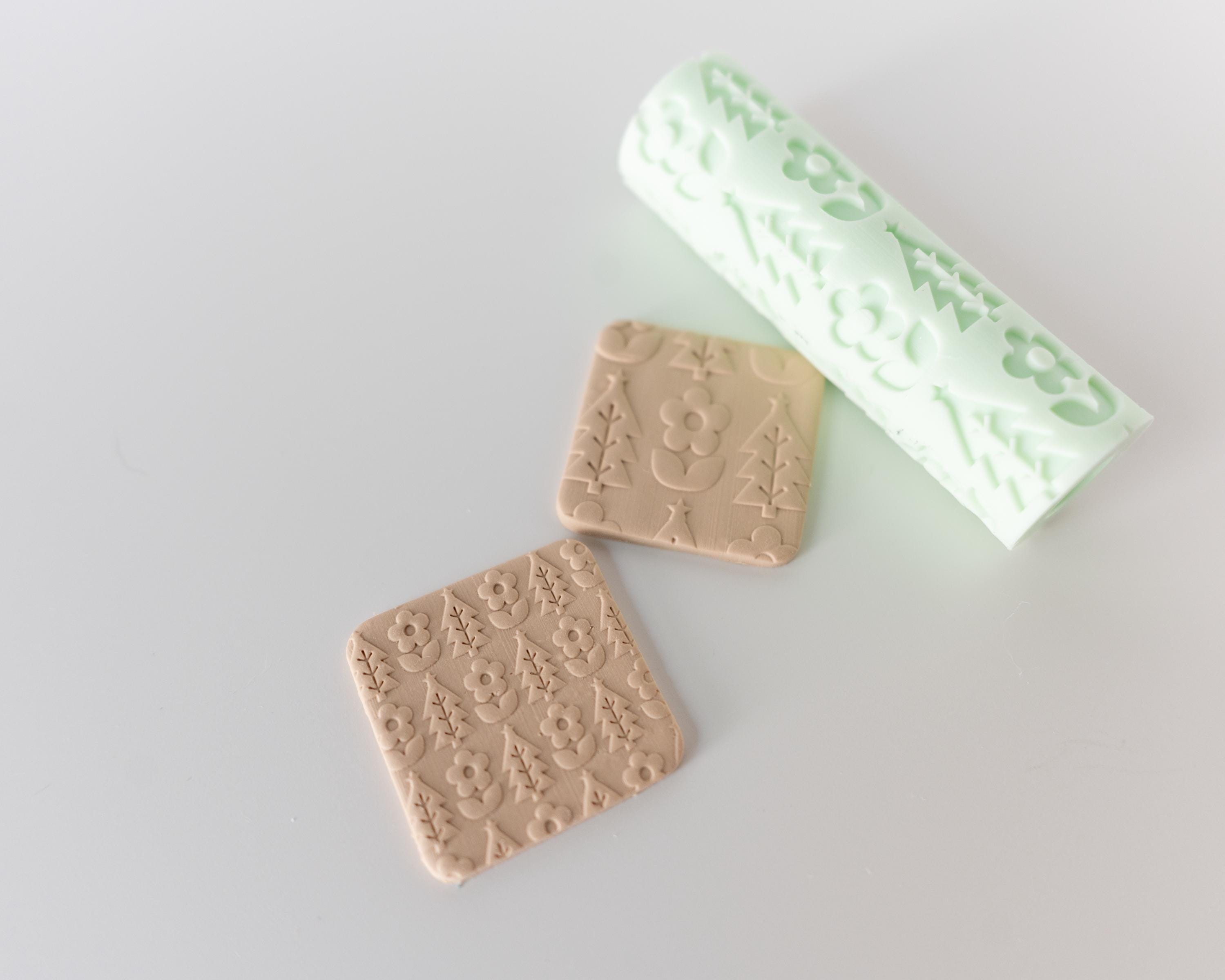 Folk Christmas - Holiday Resin Texture Roller - 2 sizes
