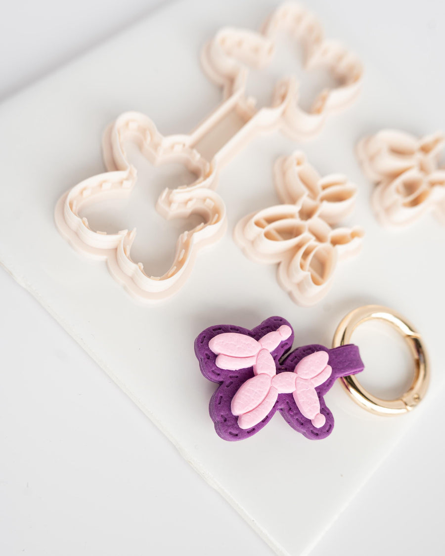 Balloon Dog - Stitched Clay Leather Effect Keychain