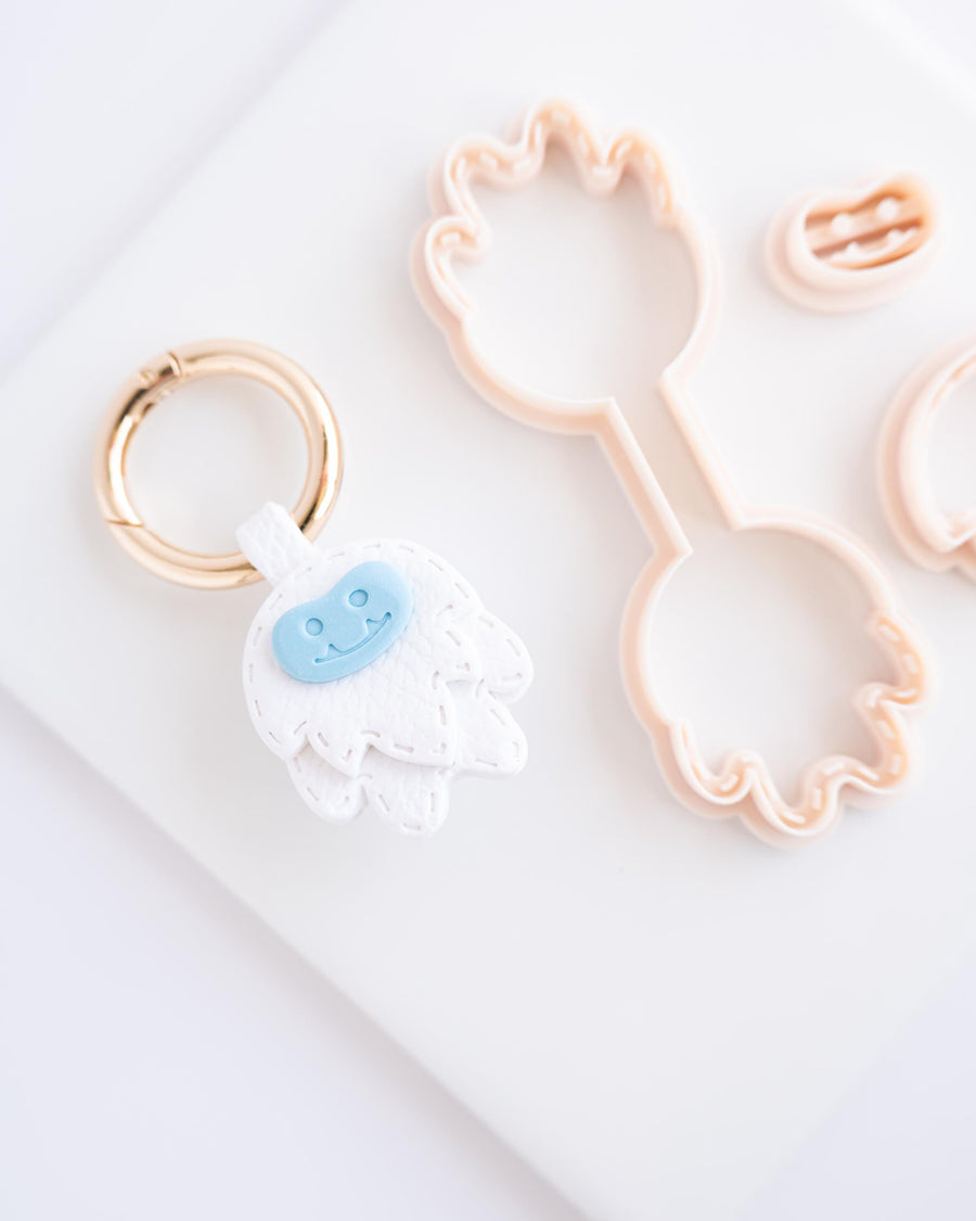 Yeti - Stitched Clay Leather Effect Keychain - Christmas 2025