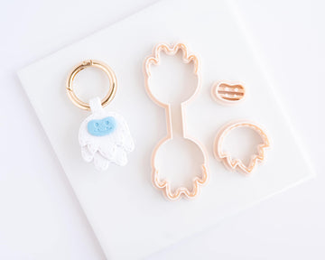 Yeti - Stitched Clay Leather Effect Keychain - Christmas 2025