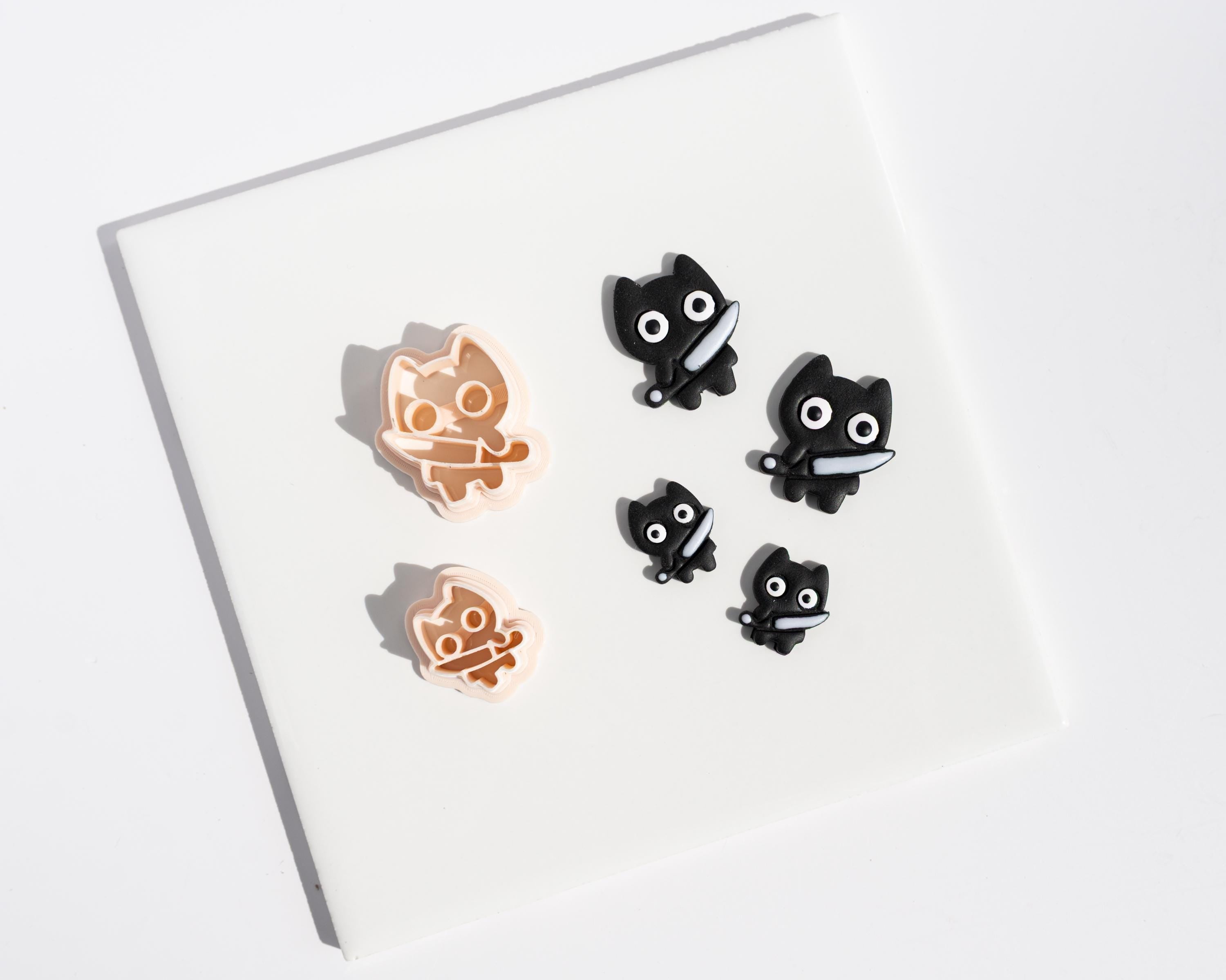 Dagger Kitty, Frog and Chick - Clay Cutter