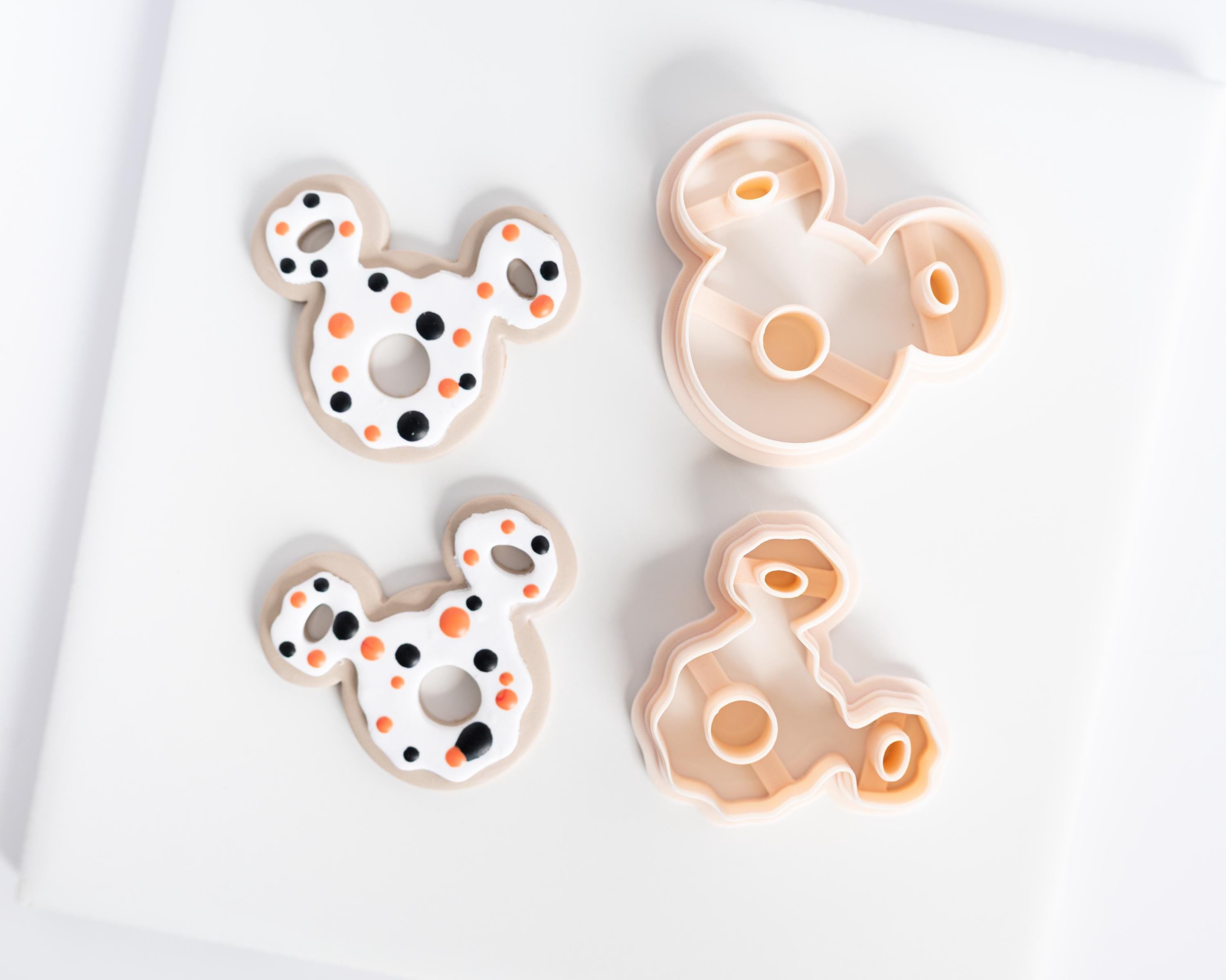 Iced Mouse Ear Cookie - 2 Piece Clay Cutter