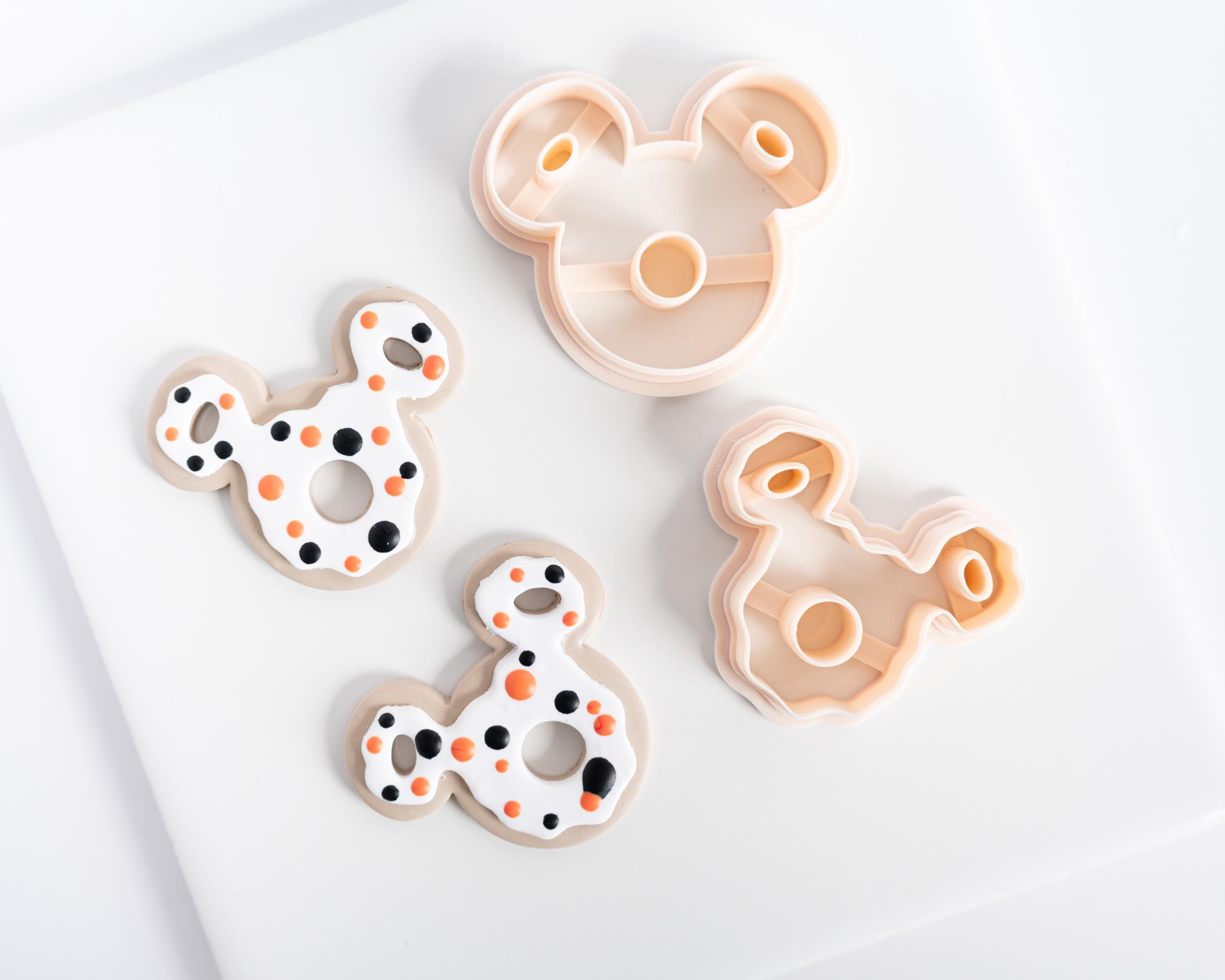 Iced Mouse Ear Cookie - 2 Piece Clay Cutter