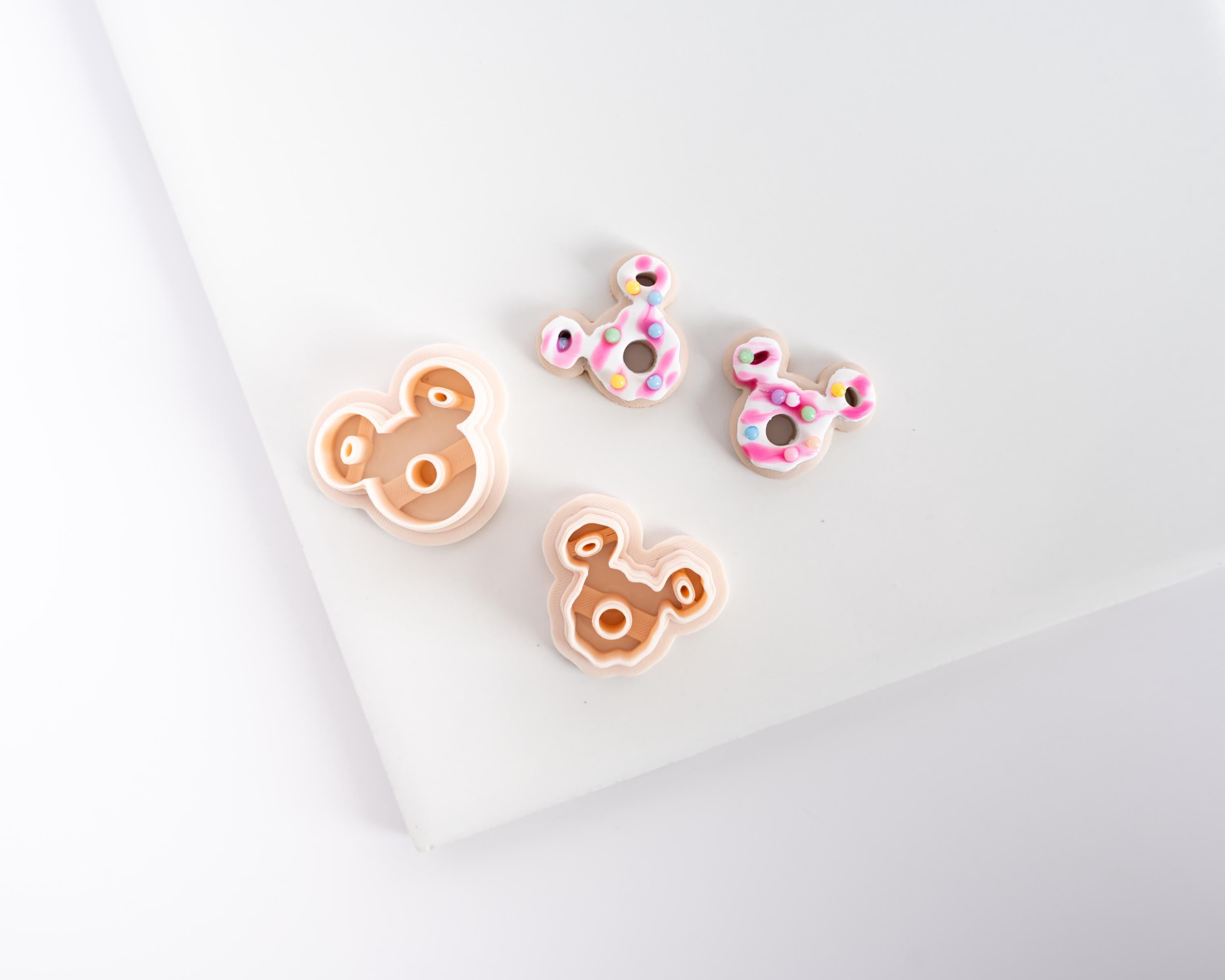 Iced Mouse Ear Cookie - 2 Piece Clay Cutter