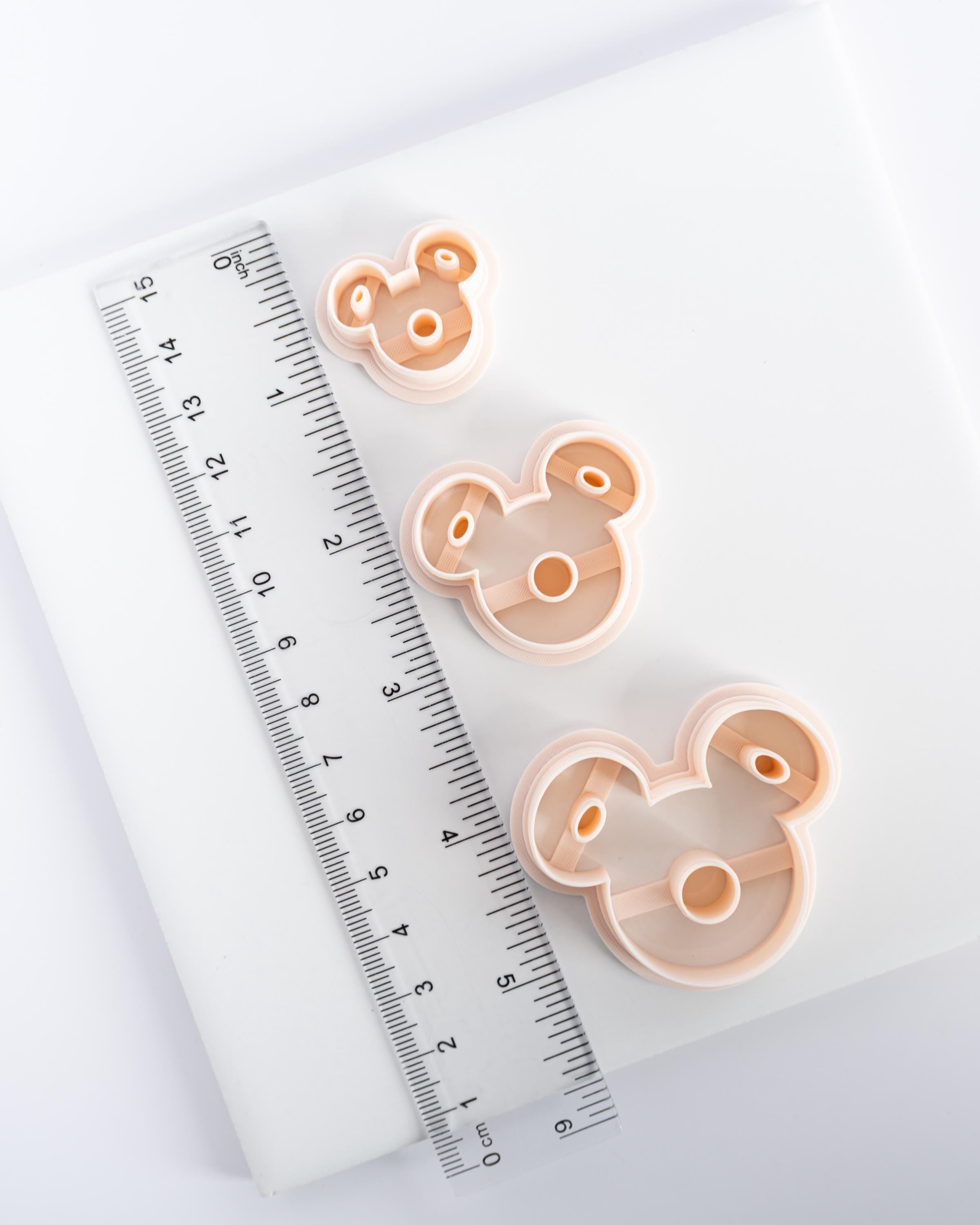 Iced Mouse Ear Cookie - 2 Piece Clay Cutter