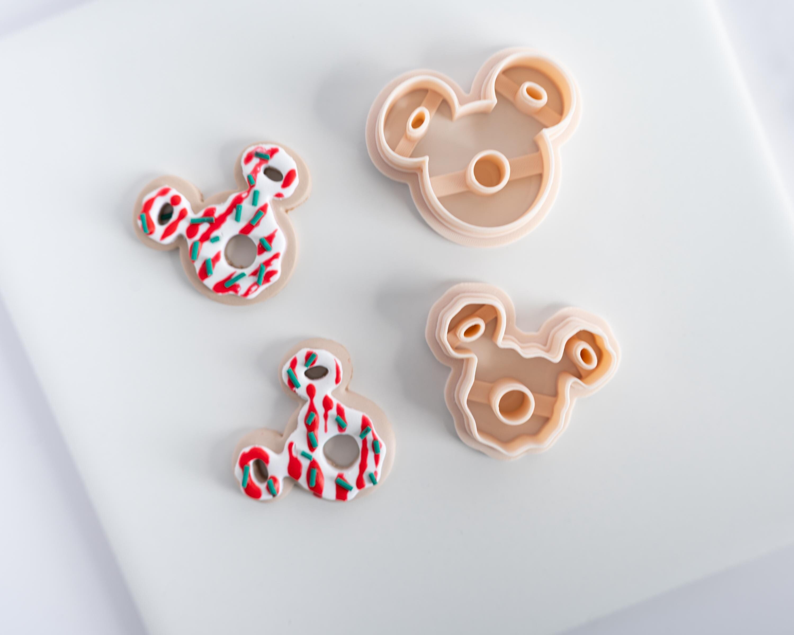 Iced Mouse Ear Cookie - 2 Piece Clay Cutter
