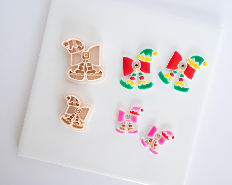 Elf Ribbon - Bow Christmas Clay Cutter